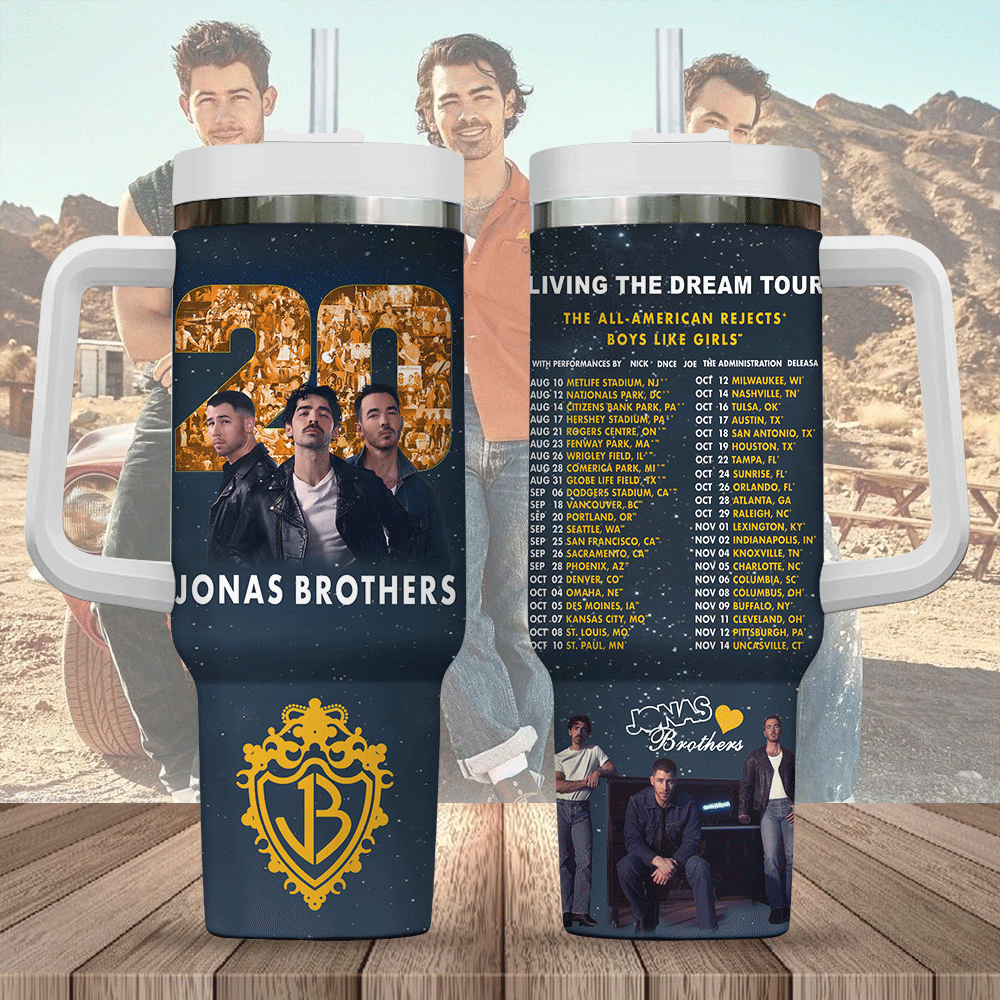 Jonas Brothers Music Custom Stanley Cup 40 oz 30 oz Tumbler With Handle
