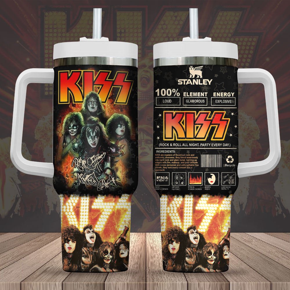Kiss Band Music Custom Stanley Cup 40 oz 30 oz Tumbler With Handle