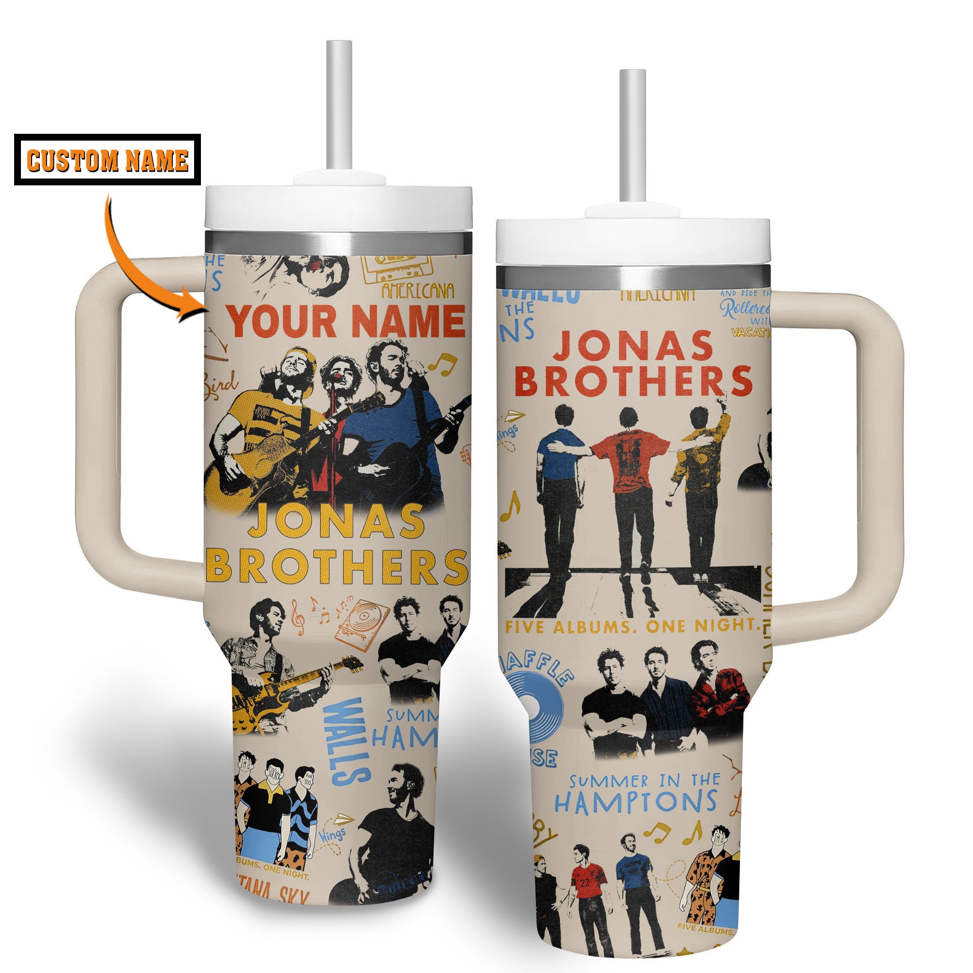 Lionel Richie Music Custom Stanley Quencher 40oz Stainless Steel Tumbler With Handle