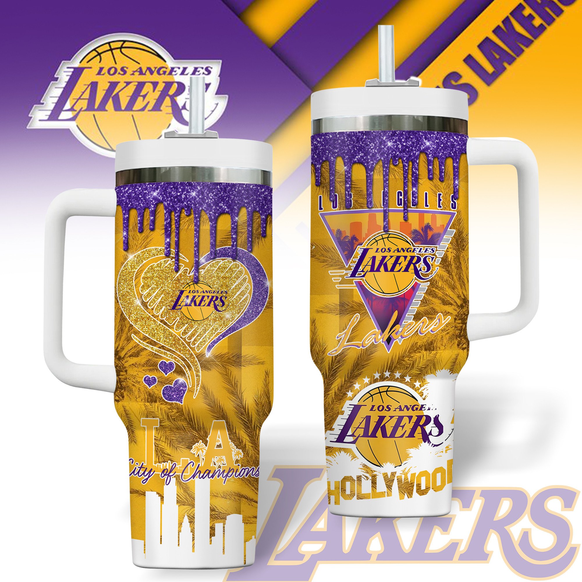 Los Angeles Dodgers MLB Custom Stanley Quencher 40oz Stainless Steel Tumbler With Handle