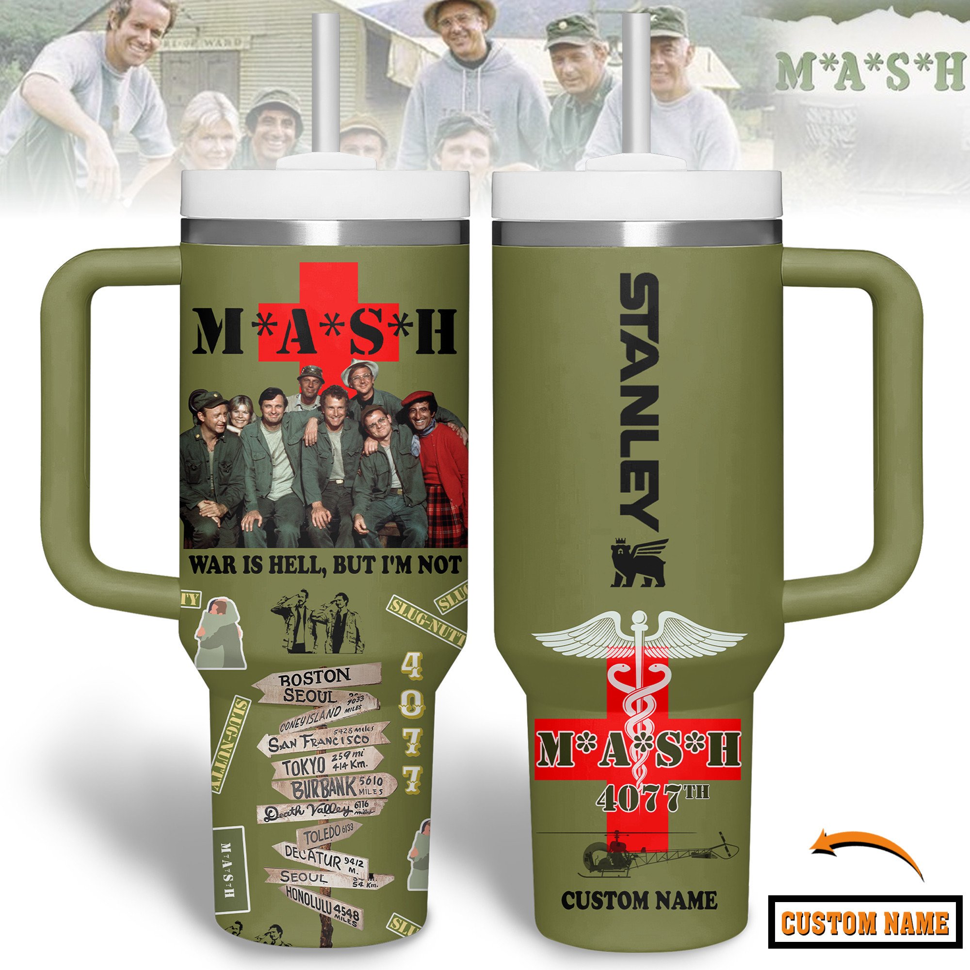 M*A*S*H TV Series Custom Stanley Cup 40 oz 30 oz Tumbler With Handle