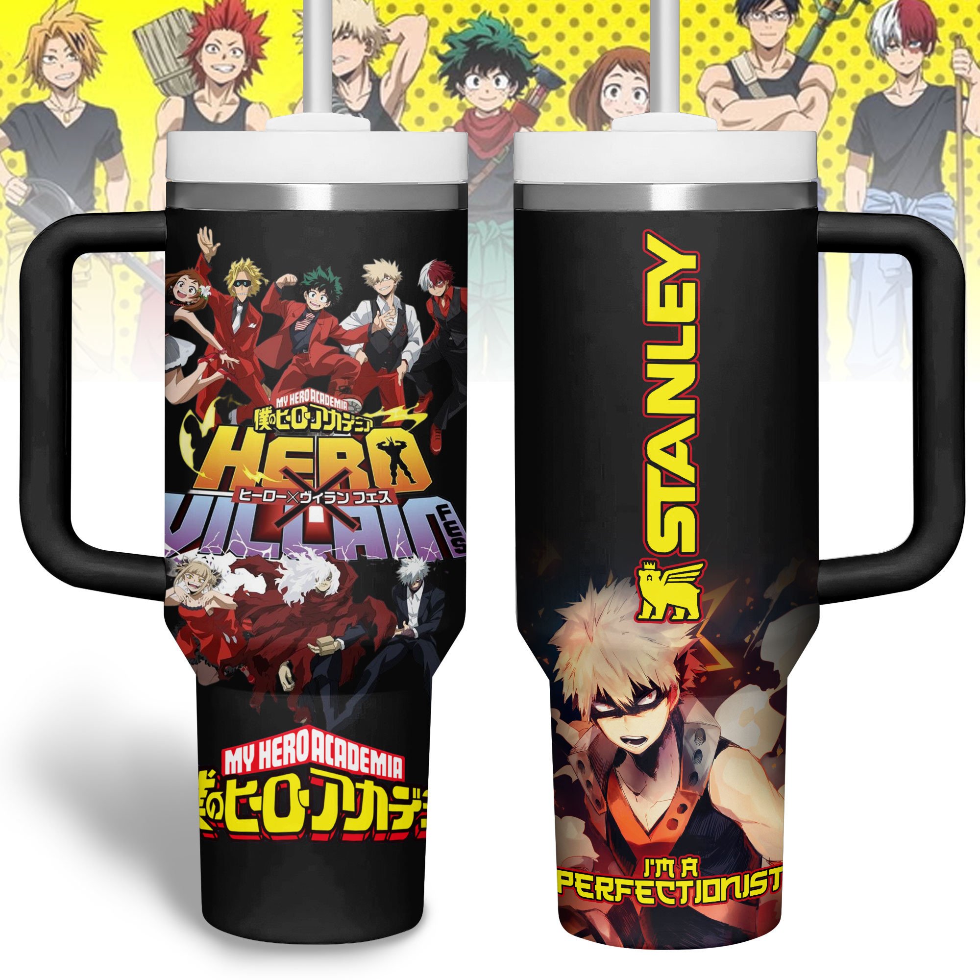 My Hero Academi Anime Custom Stanley Cup 40 oz 30 oz Tumbler With Handle