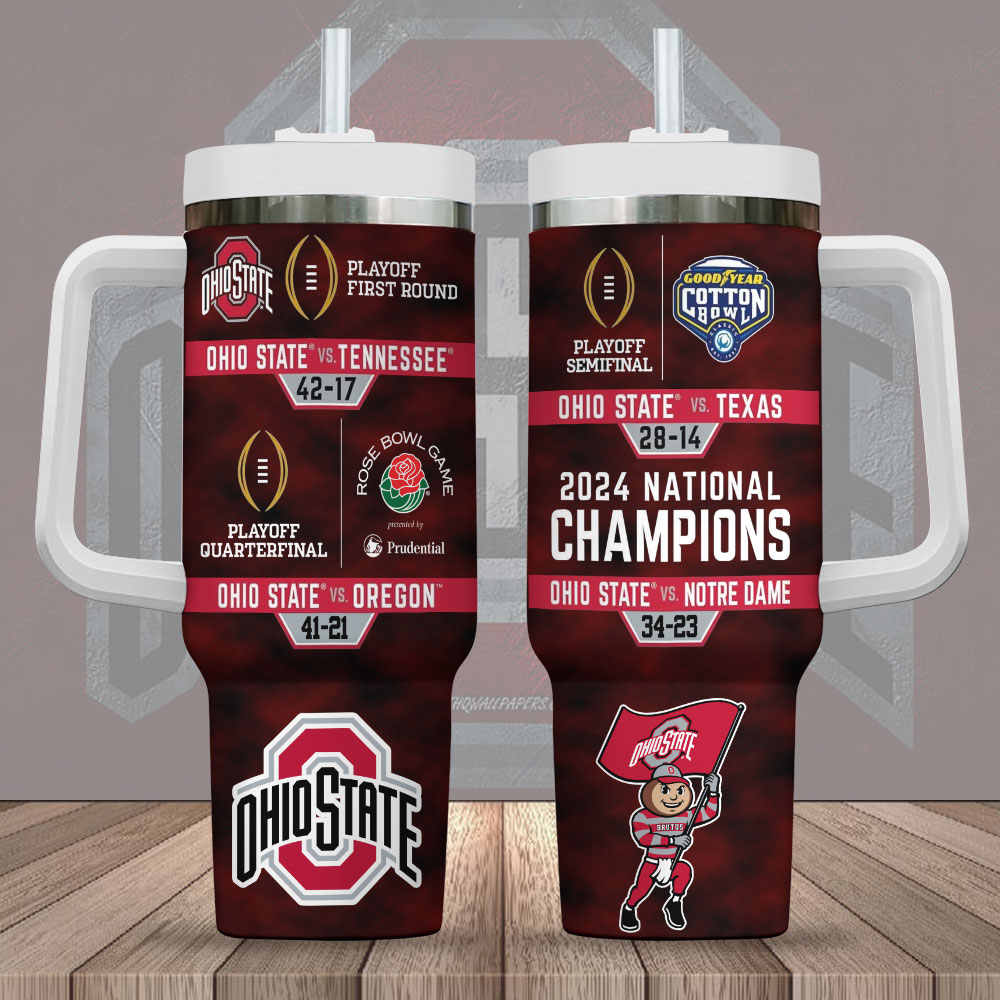 Ohio State Buckeyes NCAA Custom Stanley Cup 40 oz 30 oz Tumbler With Handle