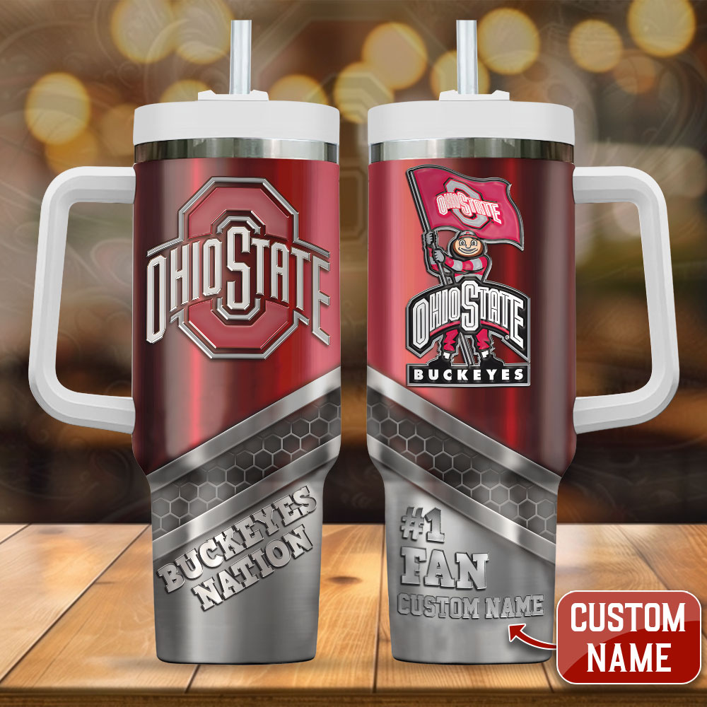Ohio State Buckeyes NCAA Custom Stanley Cup 40 oz 30 oz Tumbler With Handle
