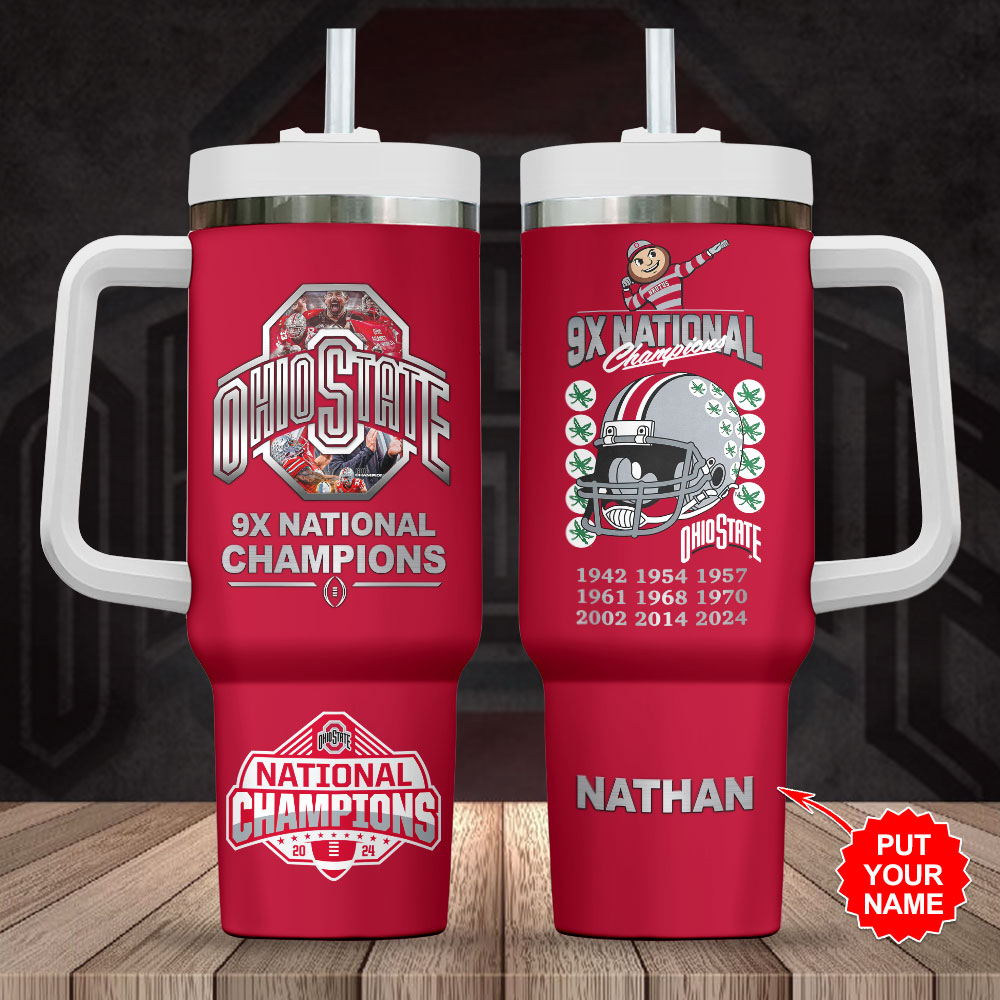 Ohio State Buckeyes NCAA Custom Stanley Cup 40 oz 30 oz Tumbler With Handle