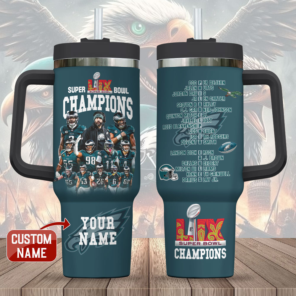 Philadelphia Eagles NFL Custom Stanley Cup 40 oz 30 oz Tumbler With Handle
