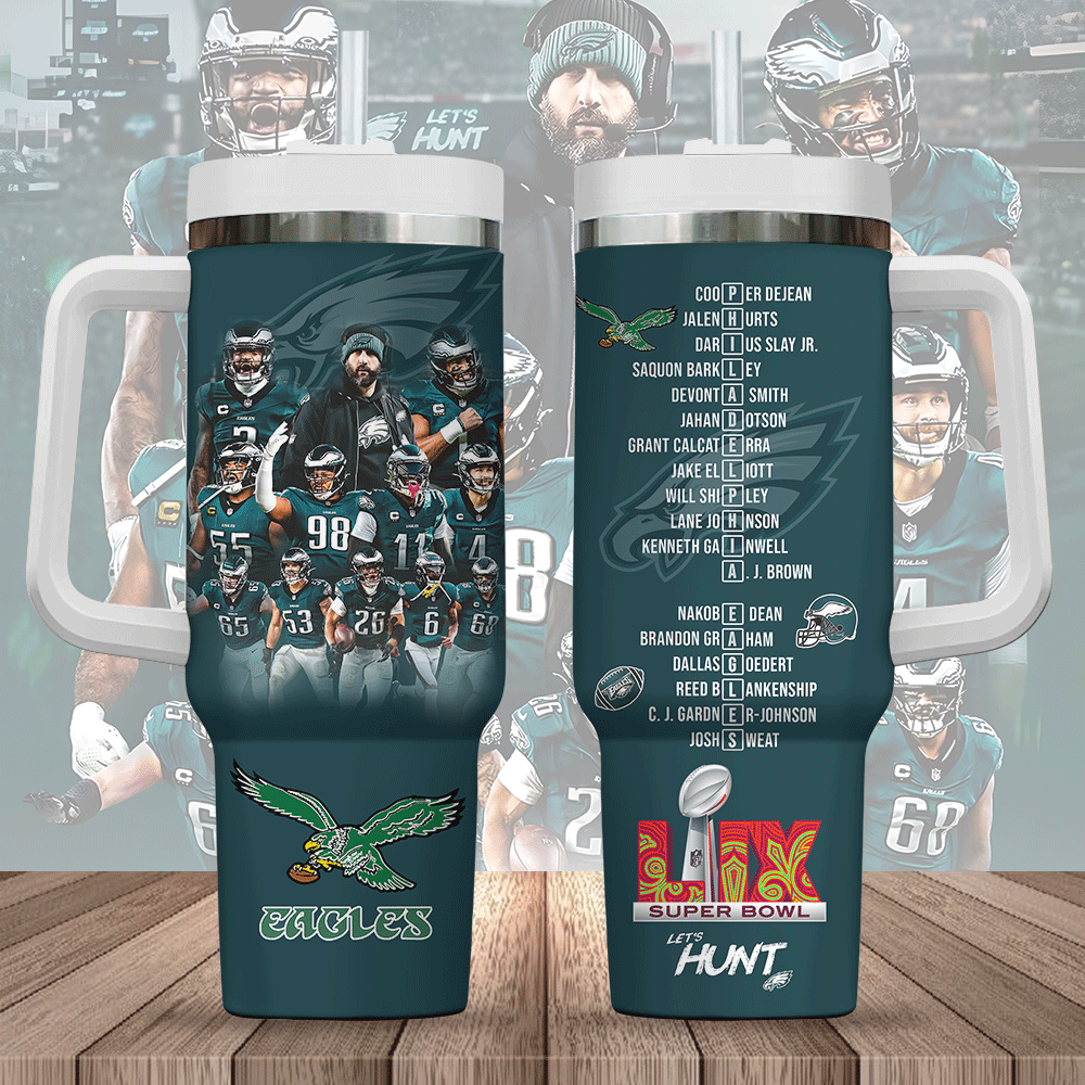 Philadelphia Eagles NFL Custom Stanley Cup 40 oz 30 oz Tumbler With Handle