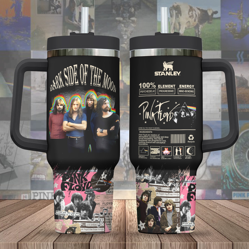 Pink Floyd Music Custom Stanley Cup 40 oz 30 oz Tumbler With Handle