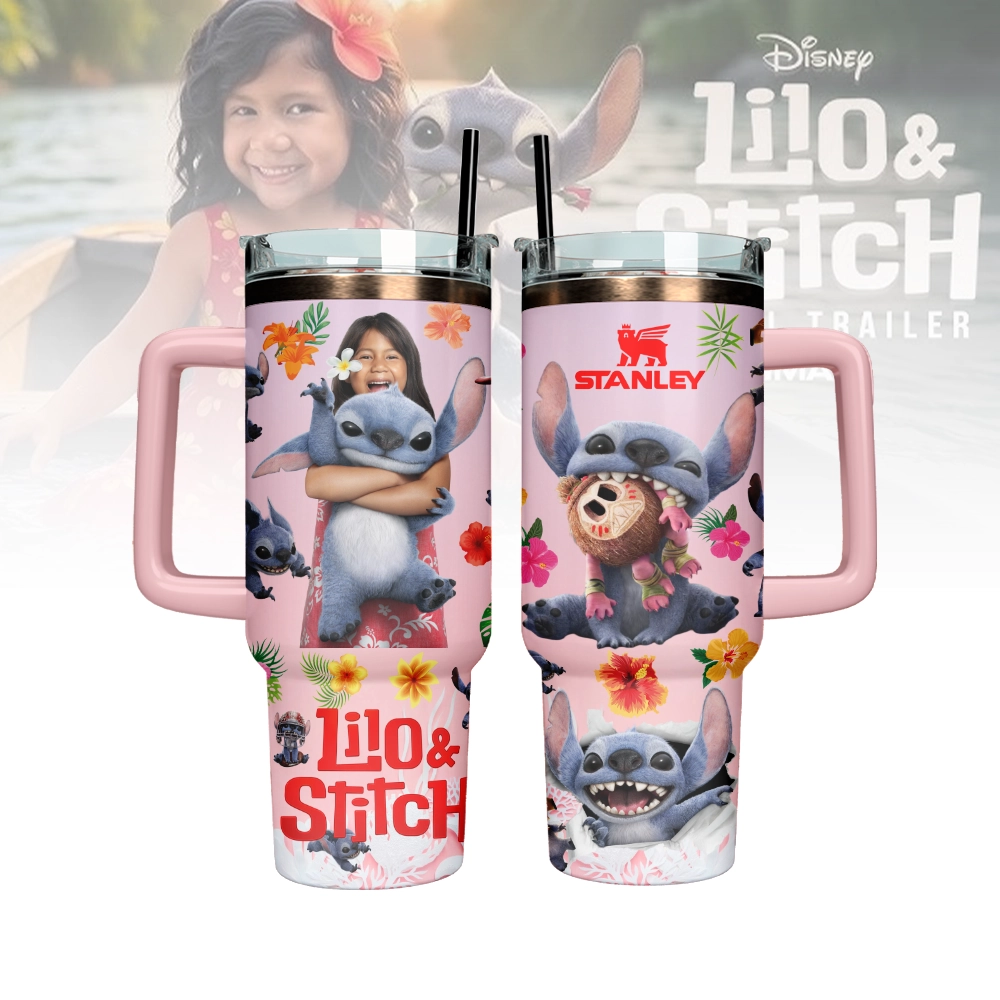 Lilo & Stitch Cartoon Custom Stanley Cup 40 oz 30 oz Tumbler With Handle