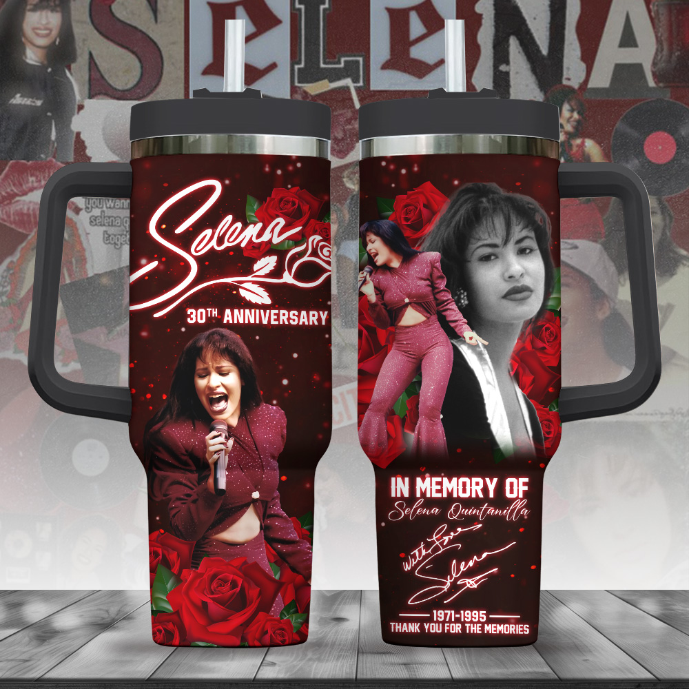 Selena Quintanilla Pérez Music Custom Stanley Cup 40 oz 30 oz Tumbler With Handle
