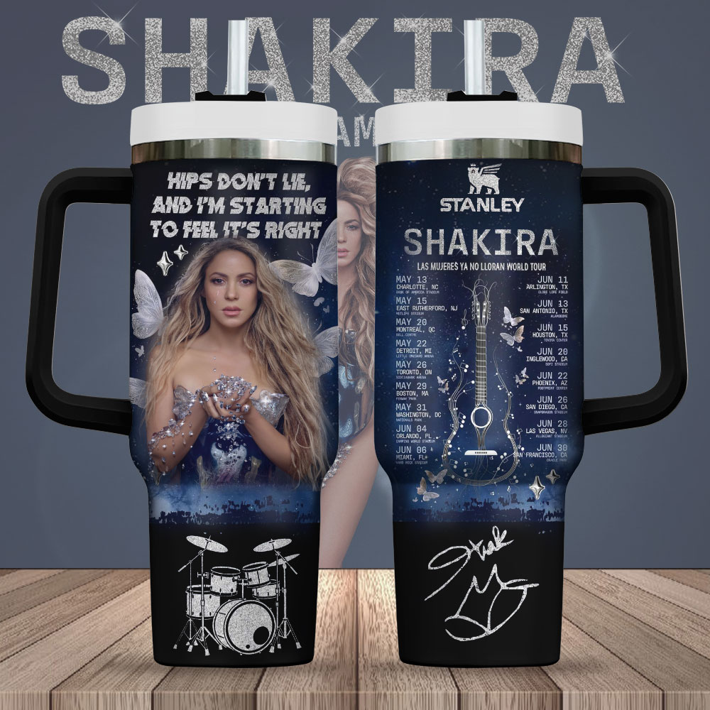 Shakira Music Custom Stanley Cup 40 oz 30 oz Tumbler With Handle