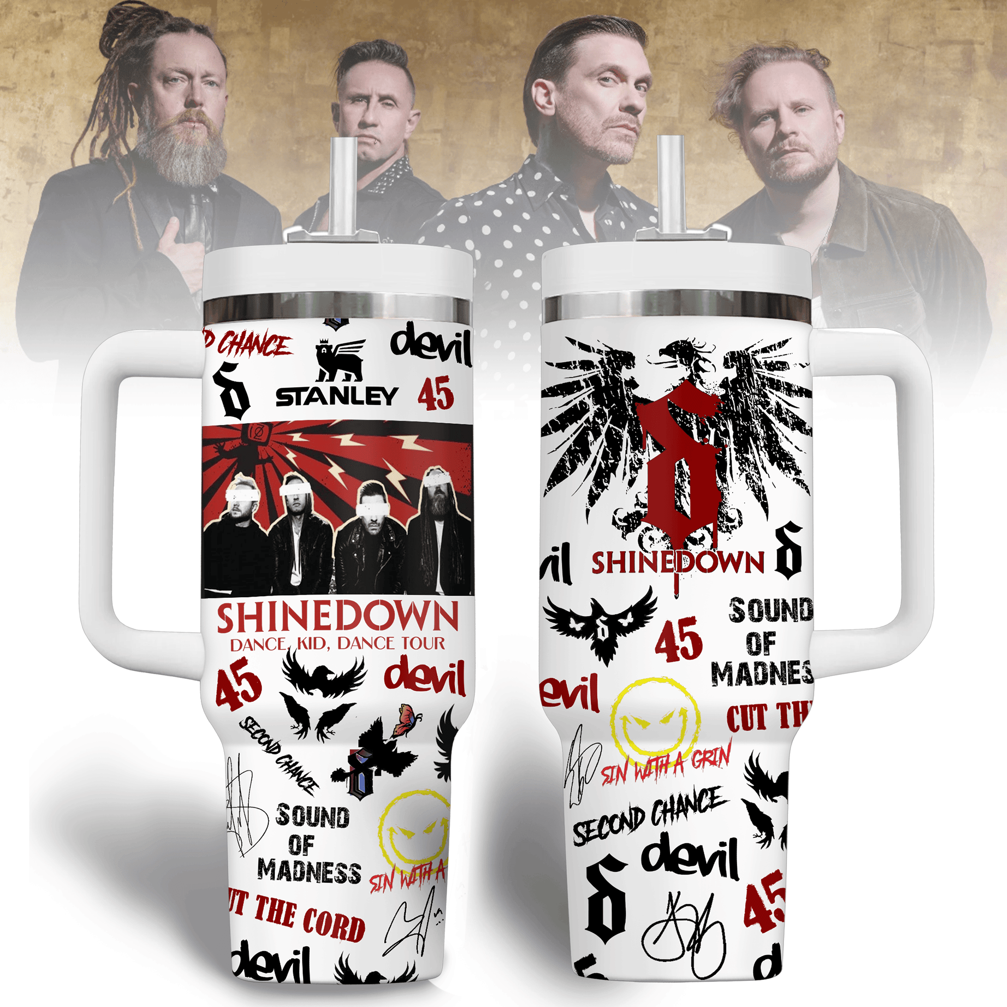 Shinedown Music Custom Stanley Cup 40 oz 30 oz Tumbler With Handle