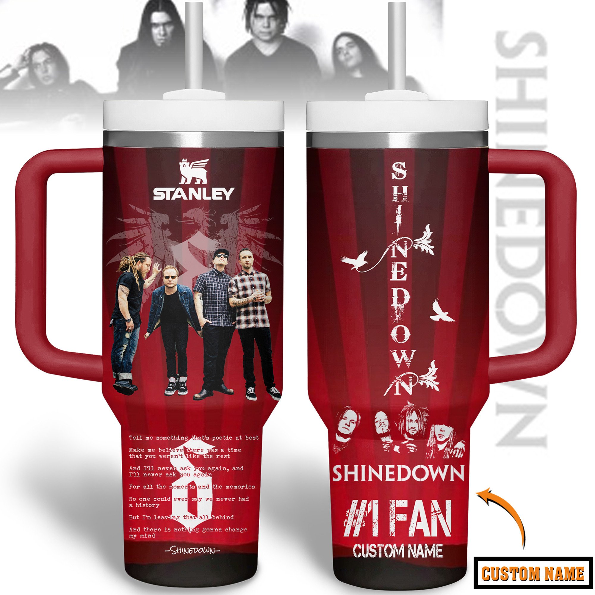 Shinedown Music Custom Stanley Cup 40 oz 30 oz Tumbler With Handle