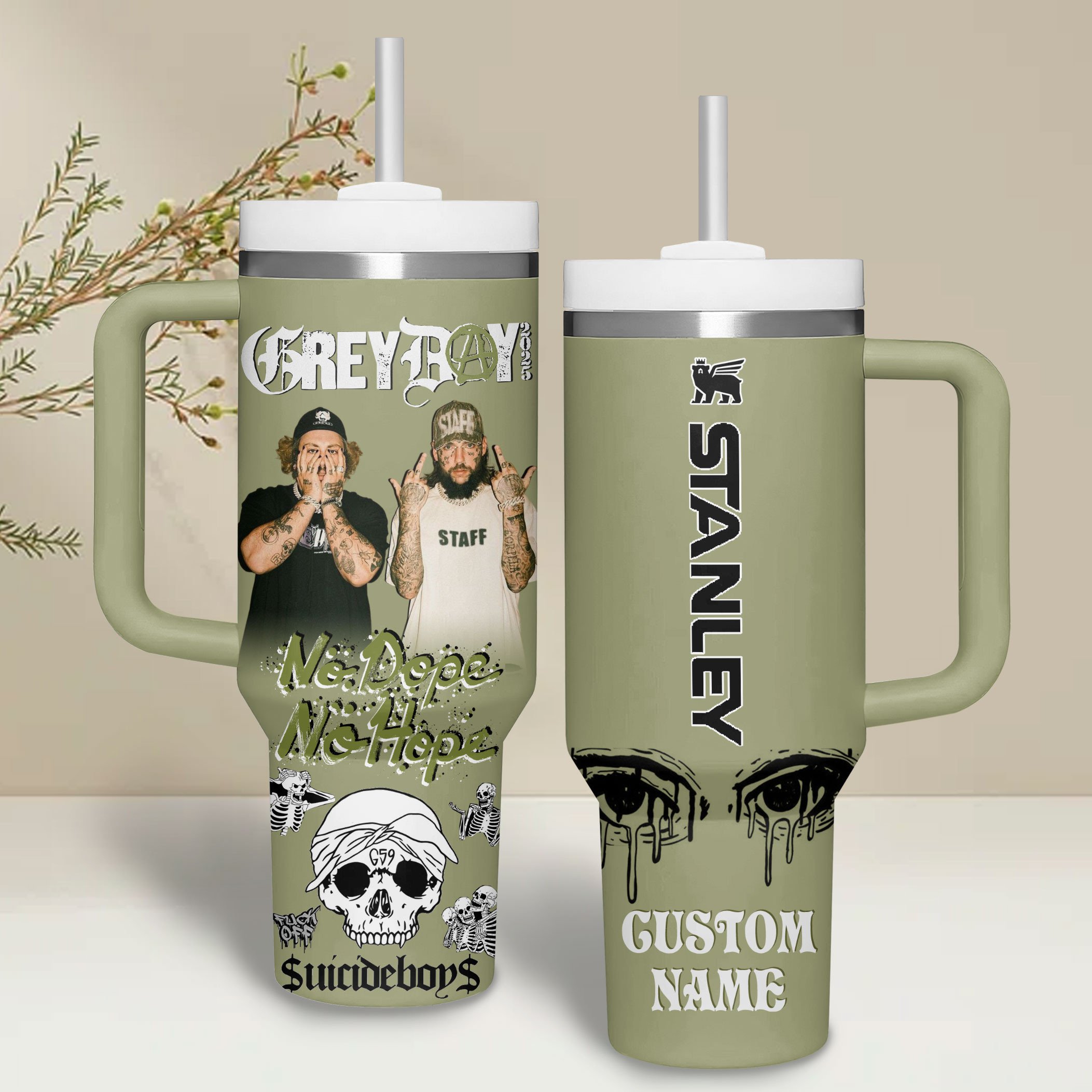 Shinedown Music Custom Stanley Quencher 40oz Stainless Steel Tumbler With Handle