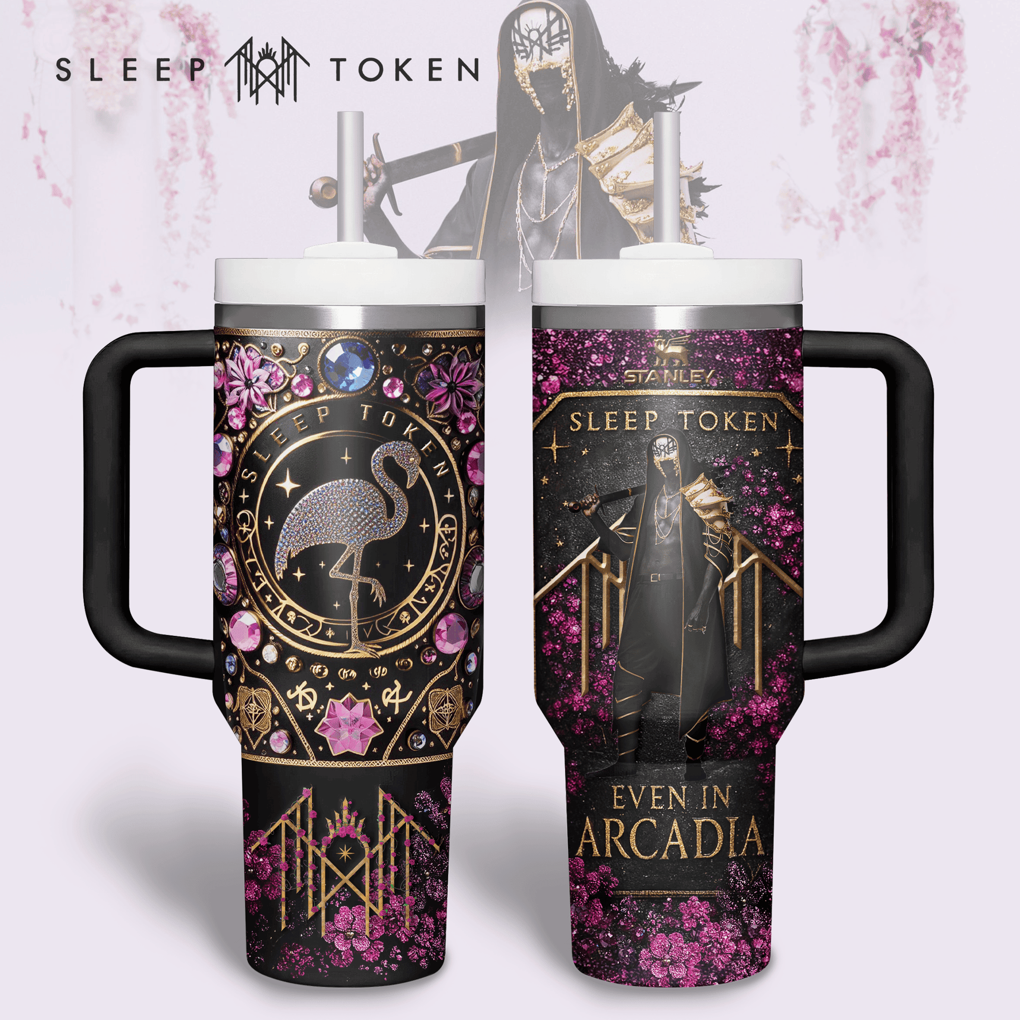 Sleep Token Music Custom Stanley Cup 40 oz 30 oz Tumbler With Handle