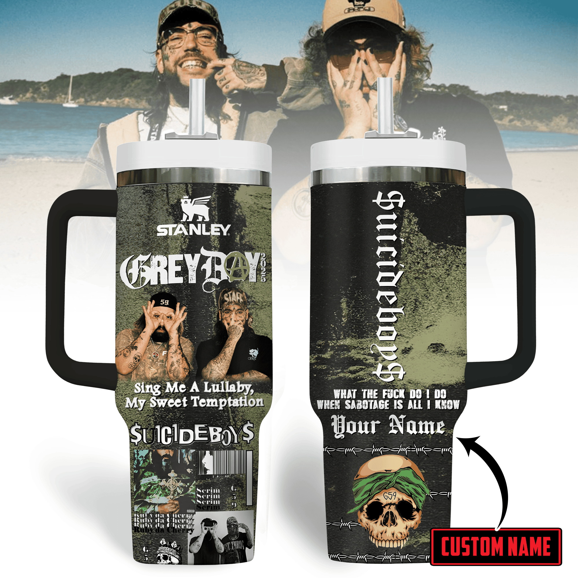 Suicideboys Music Custom Stanley Cup 40 oz 30 oz Tumbler With Handle