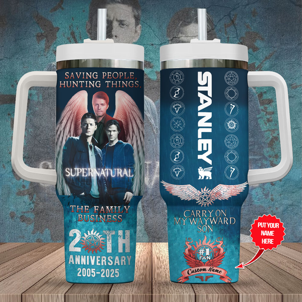 Supernatural TV Series Custom Stanley Cup 40 oz 30 oz Tumbler With Handle