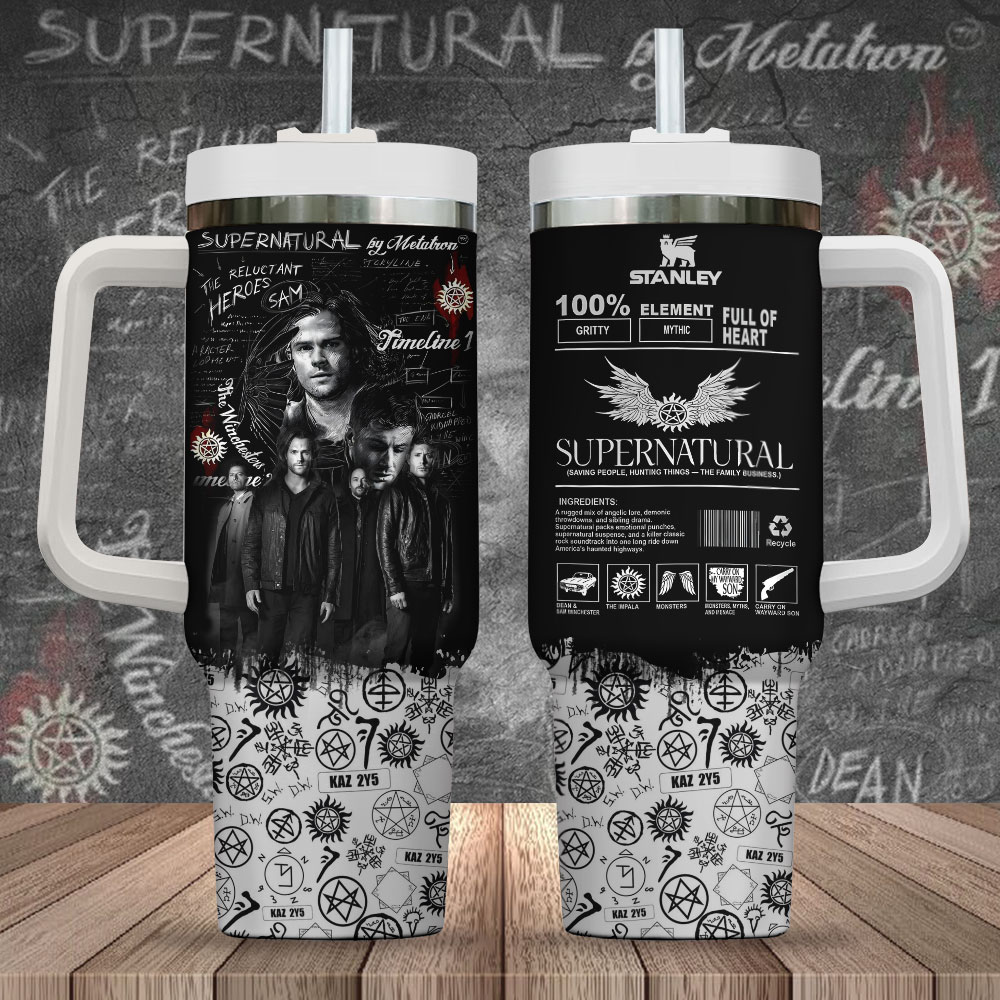 Supernatural TV Series Custom Stanley Cup 40 oz 30 oz Tumbler With Handle