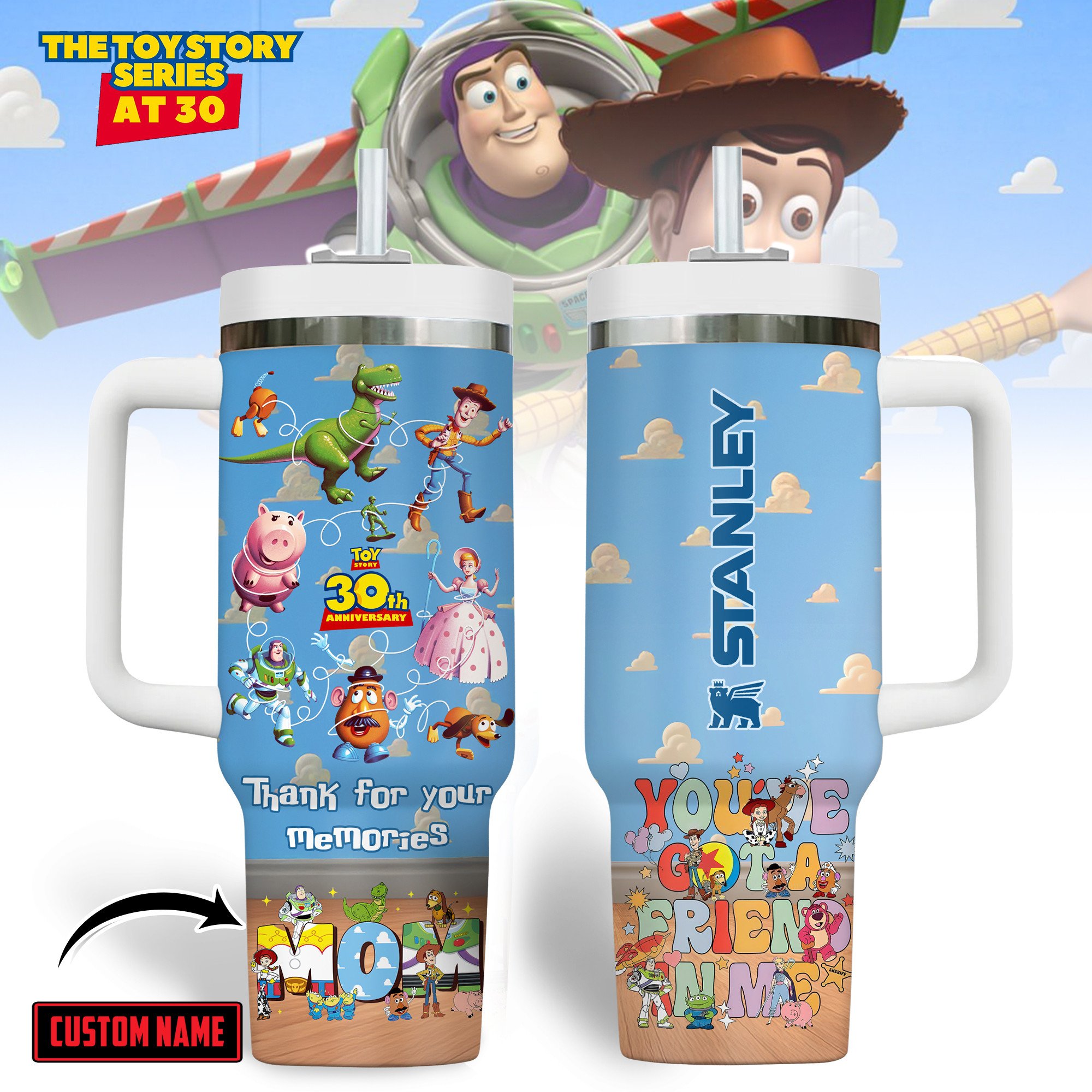 Toy Story TV Series Custom Stanley Cup 40 oz 30 oz Tumbler With Handle