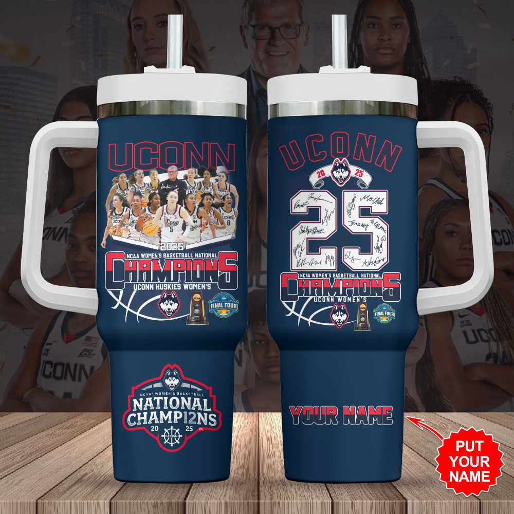 UConn Huskies NCAA Women's Basketball Sports Custom Stanley Cup 40 oz 30 oz Tumbler With Handle