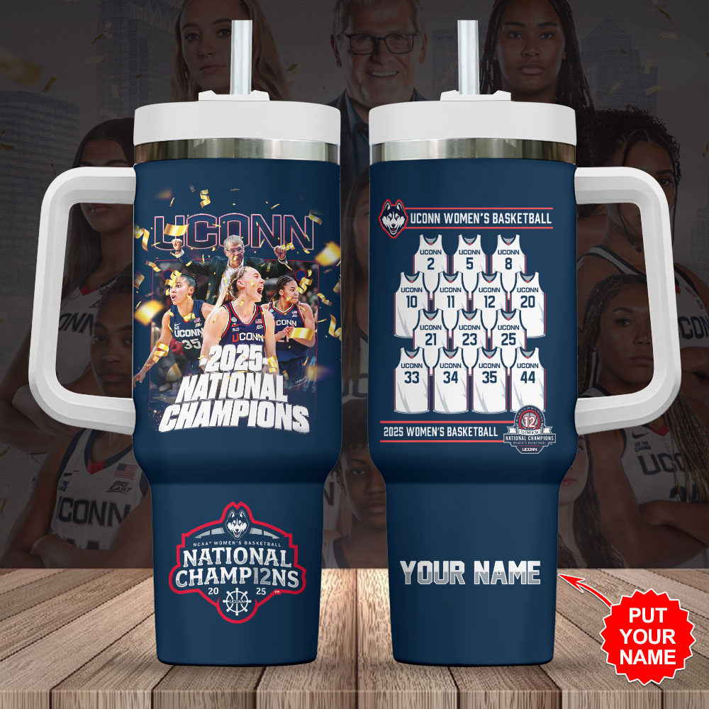UConn Huskies NCAA Women's Basketball Sports Custom Stanley Cup 40 oz 30 oz Tumbler With Handle