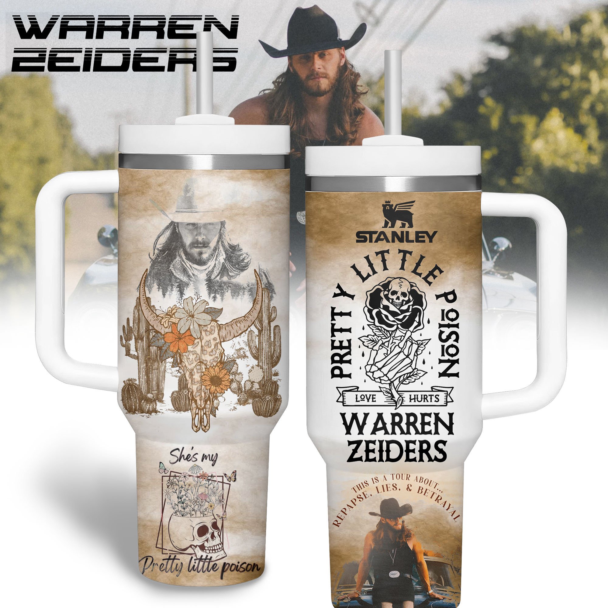 Warren Zeiders Music Custom Stanley Cup 40 oz 30 oz Tumbler With Handle