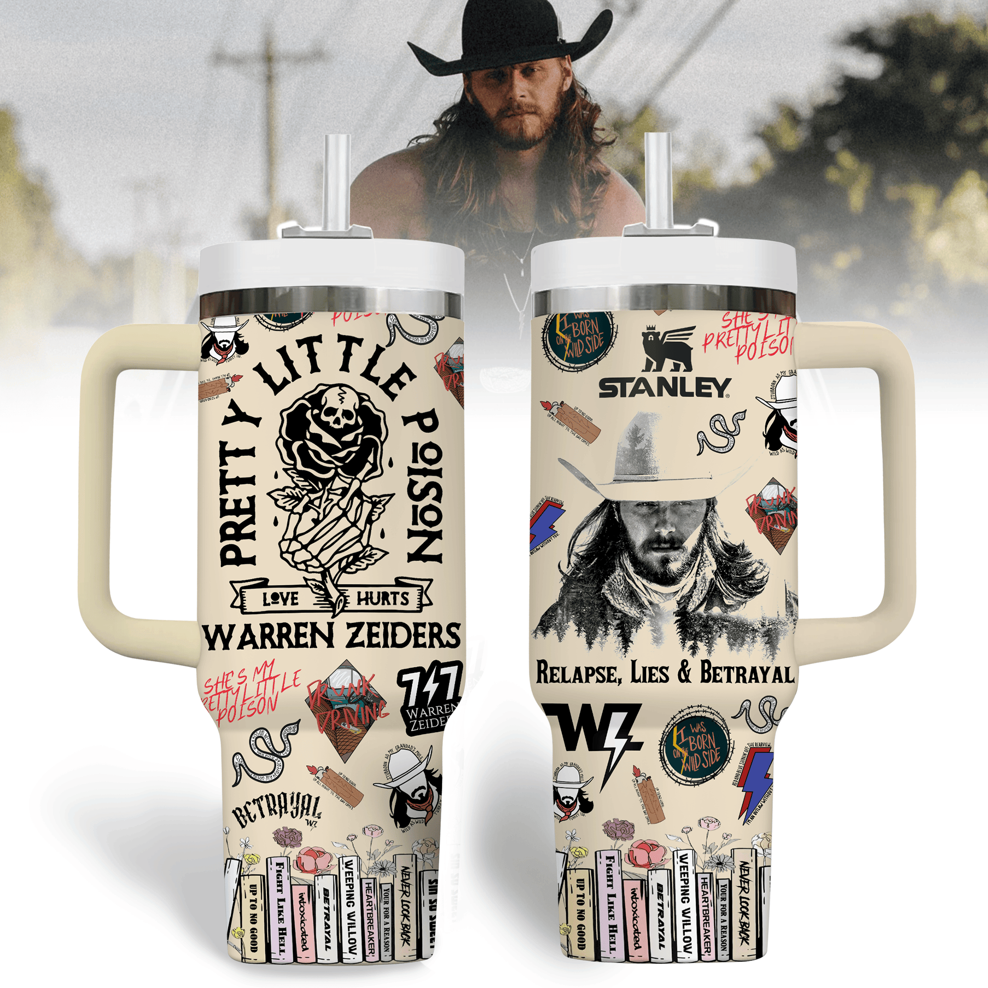 Warren Zeiders Music Custom Stanley Cup 40 oz 30 oz Tumbler With Handle