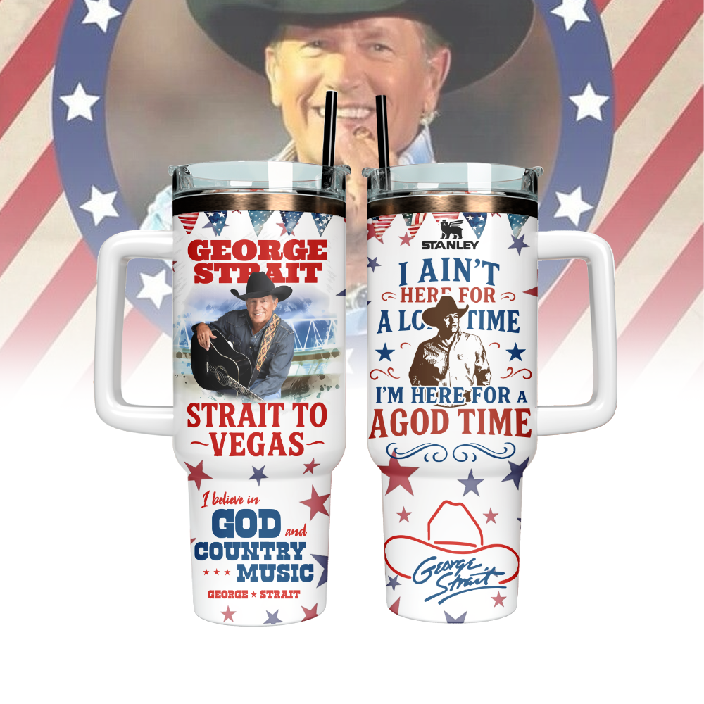 George Strait Music Custom Stanley Cup 40 oz 30 oz Tumbler With Handle