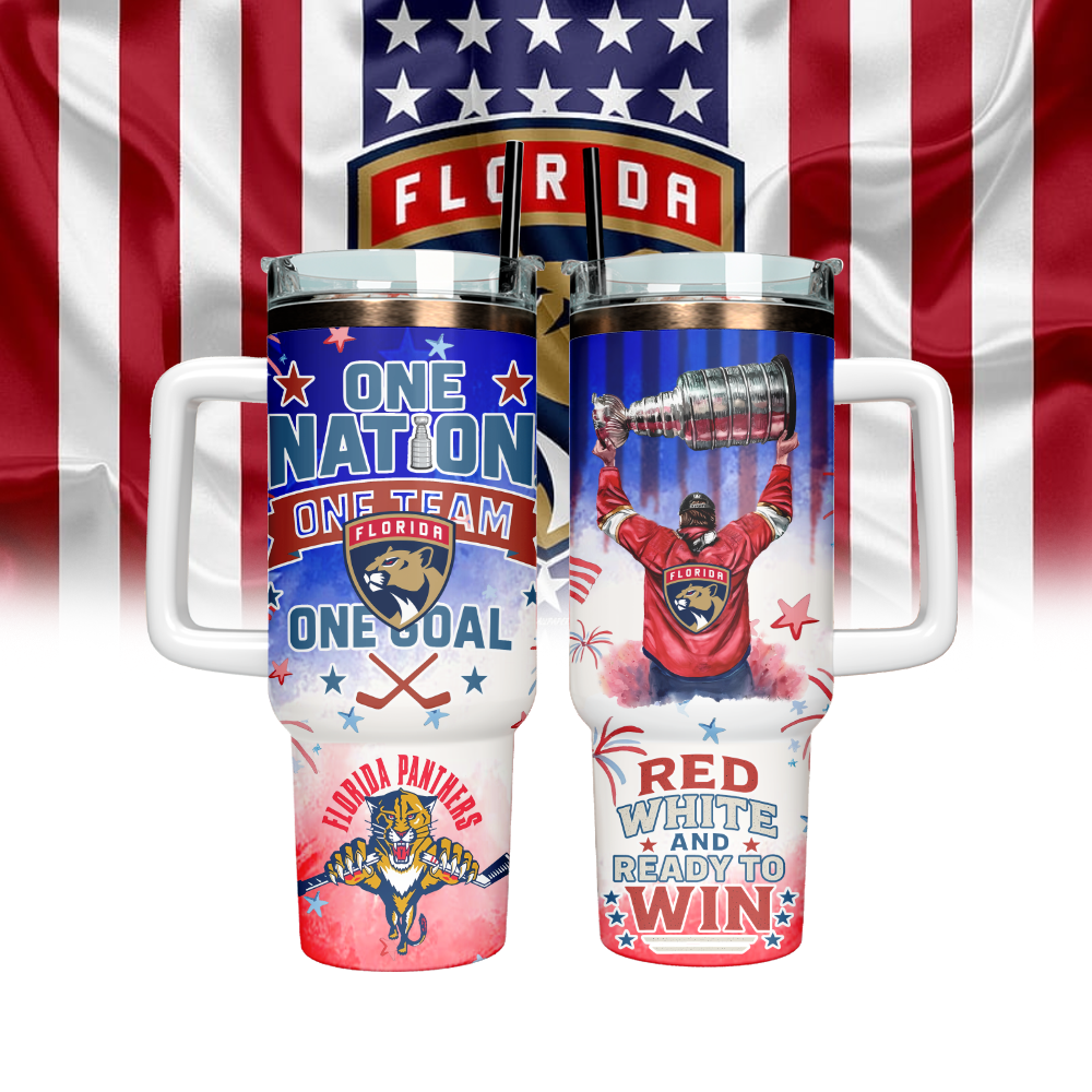 Florida Panthers NHL x Independence Day Custom Stanley Cup 40 oz 30 oz Tumbler With Handle