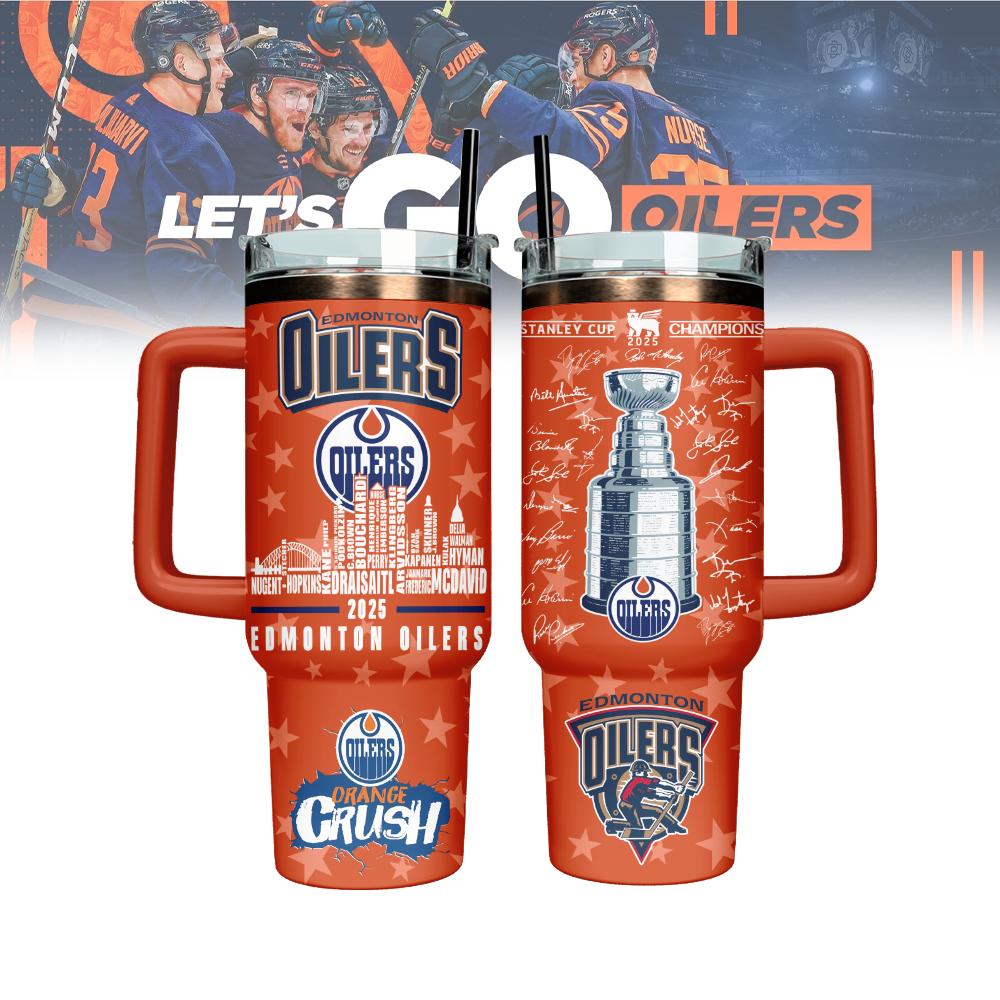 Edmonton Oilers NHL Custom Stanley Cup 40 oz 30 oz Tumbler With Handle