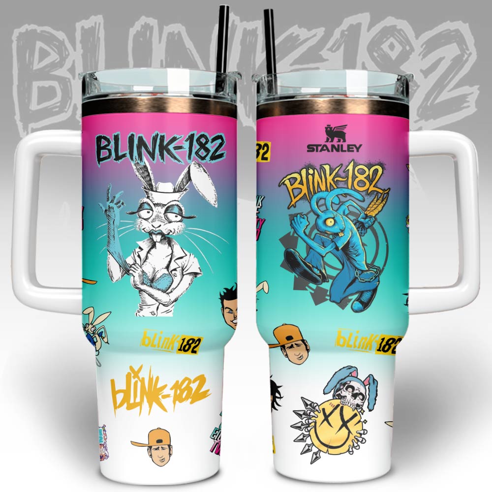 Blink-182 Band Music Custom Stanley Cup 40 oz 30 oz Tumbler With Handle
