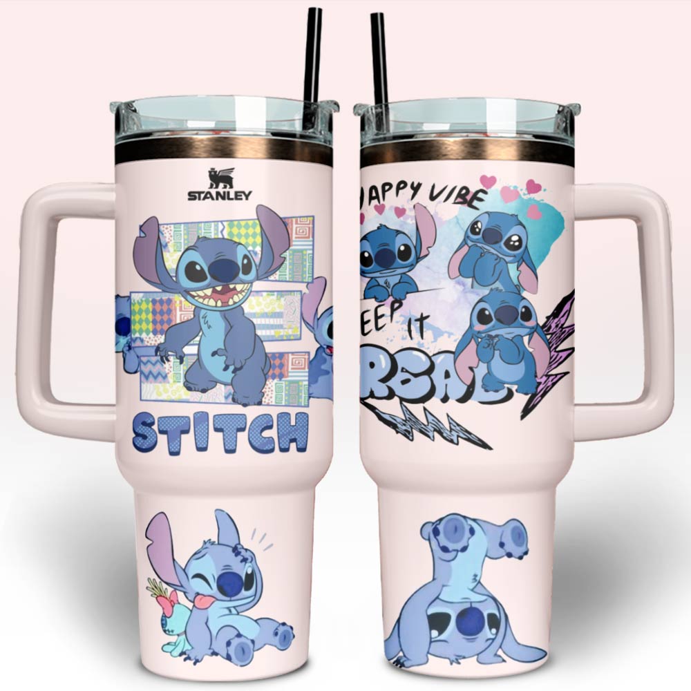 Lilo & Stitch Cartoon Custom Stanley Cup 40 oz 30 oz Tumbler With Handle