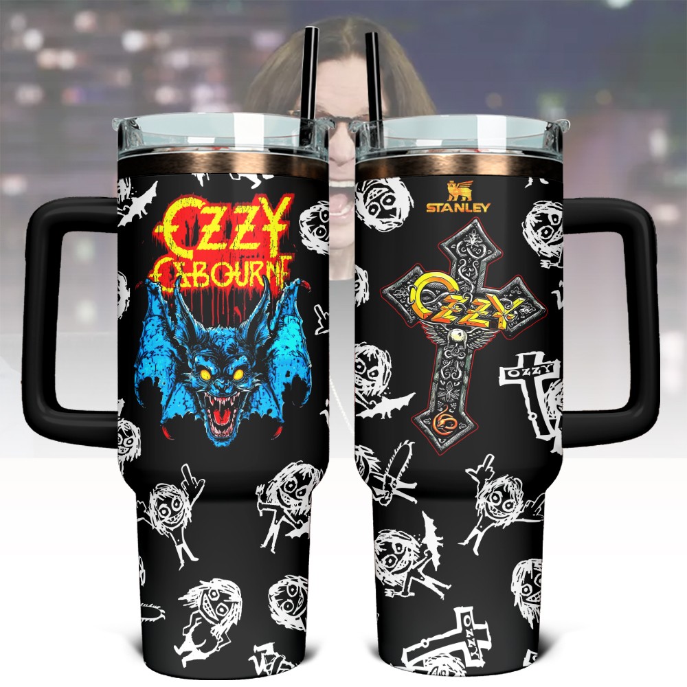 Ozzy Osbourne Music Custom Stanley Cup 40 oz 30 oz Tumbler With Handle