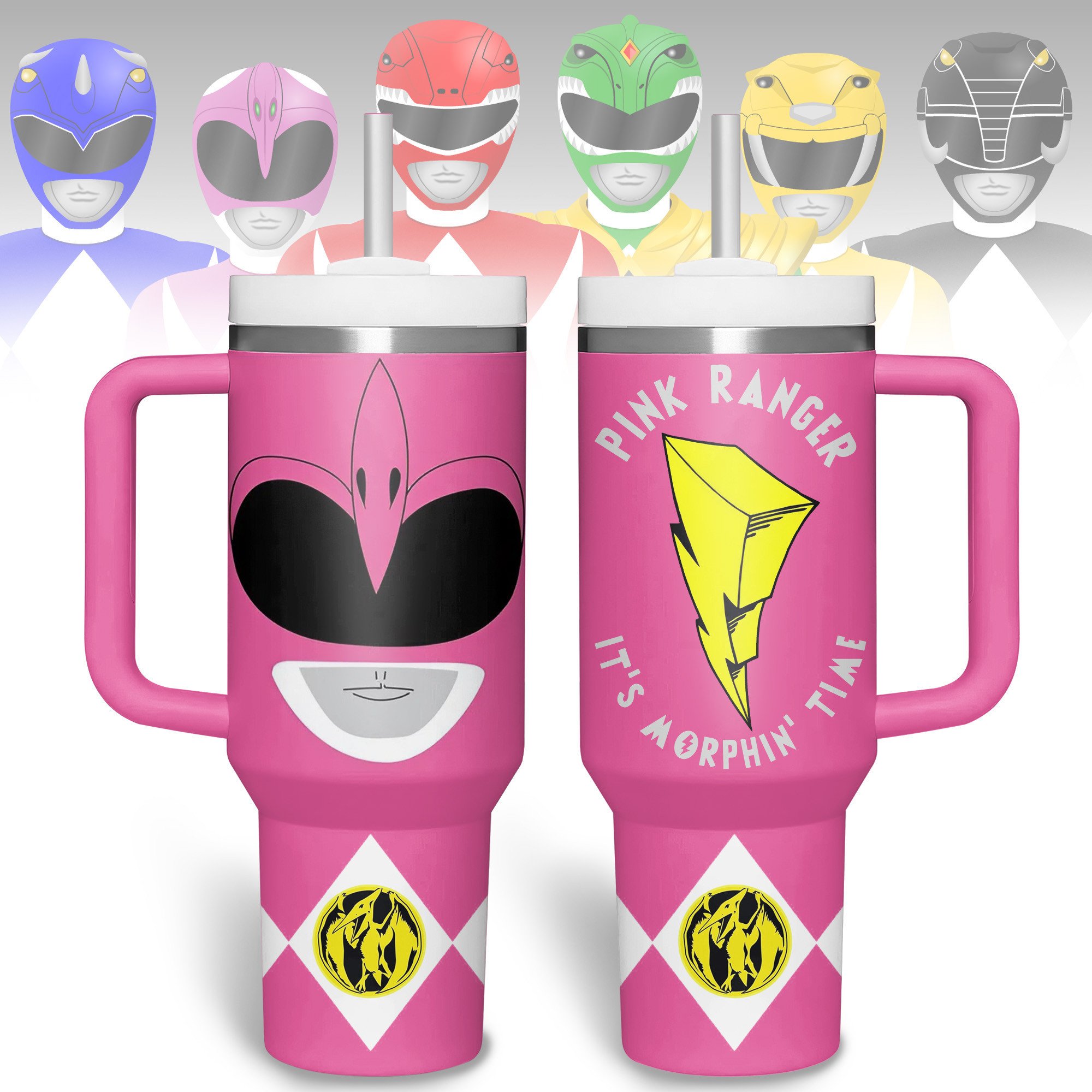 Power Rangers Movies Custom Stanley Quencher 40oz Stainless Steel Tumbler With Handle