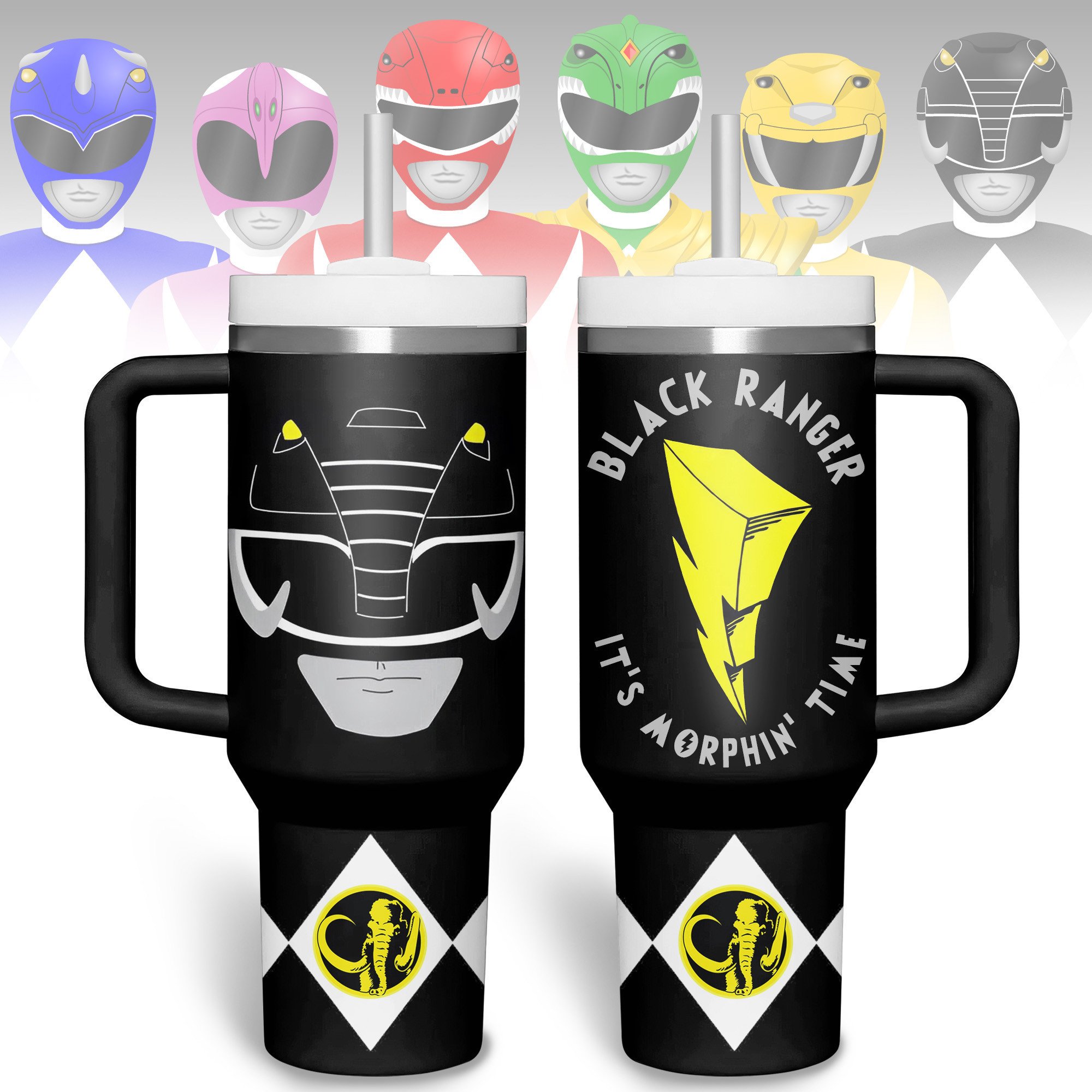 Power Rangers Movies Custom Stanley Quencher 40oz Stainless Steel Tumbler With Handle
