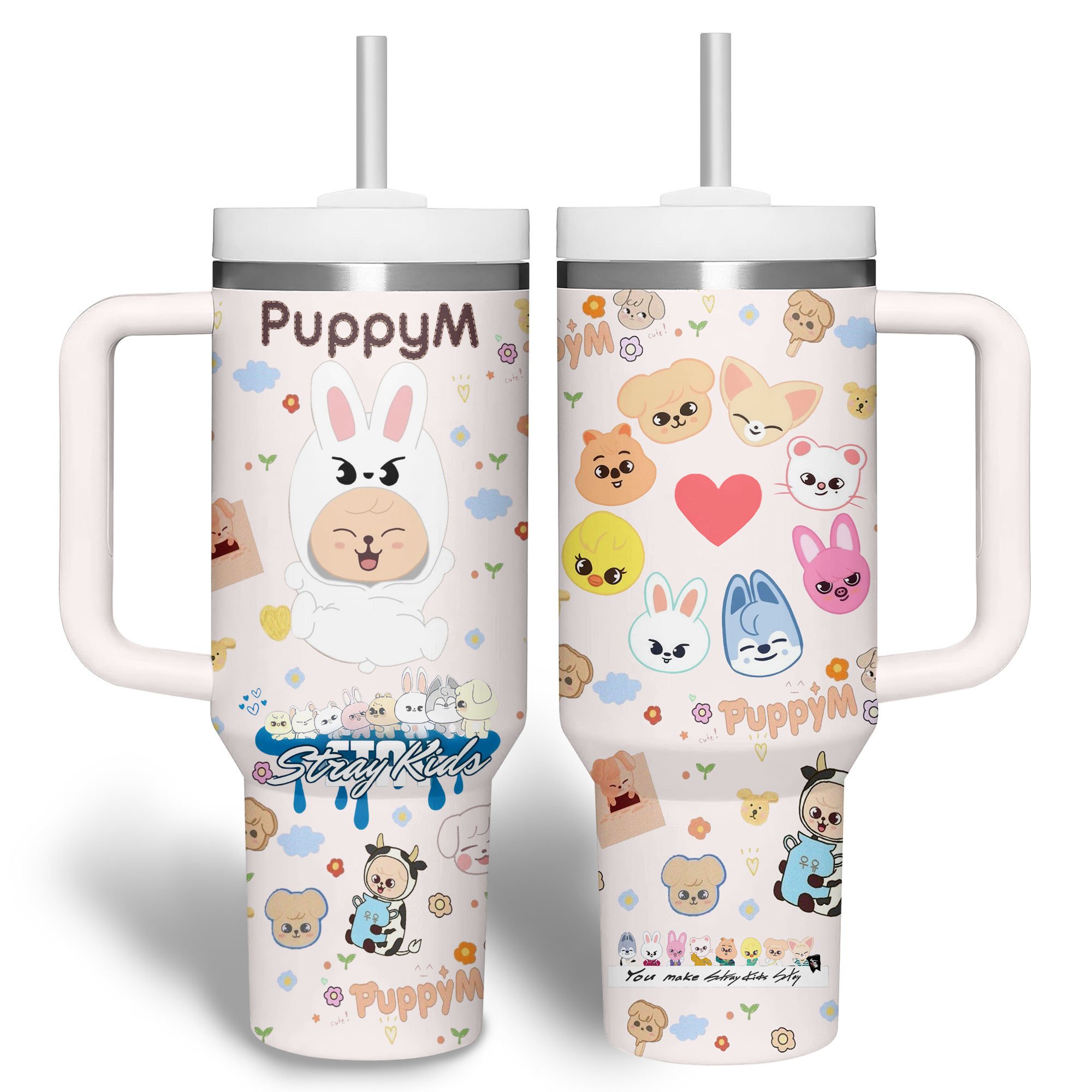 Stray Kids Music Custom Stanley Quencher 40oz Stainless Steel Tumbler With Handle