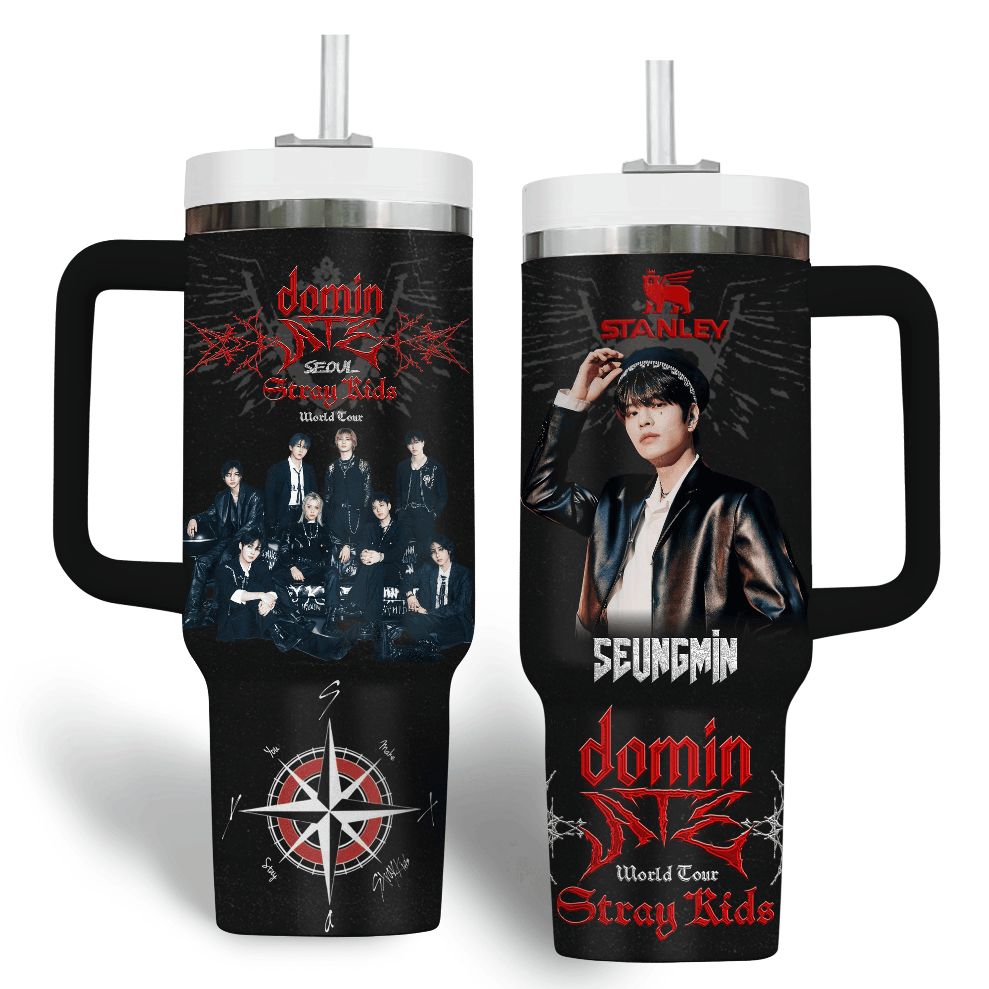 Stray Kids Music Custom Stanley Quencher 40oz Stainless Steel Tumbler With Handle