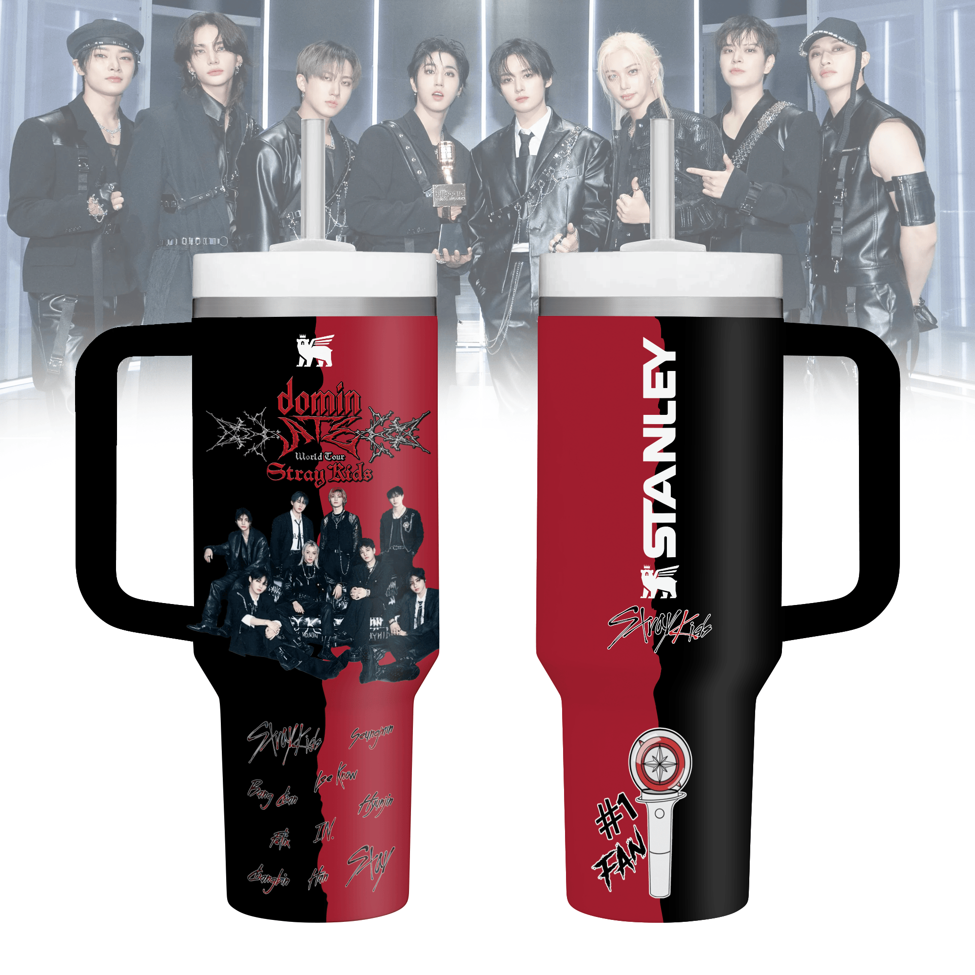 Stray Kids Music Custom Stanley Quencher 40oz Stainless Steel Tumbler With Handle