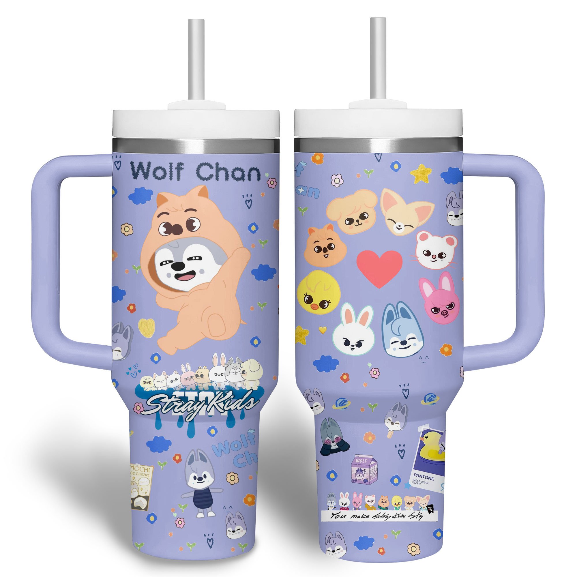Stray Kids Music Custom Stanley Quencher 40oz Stainless Steel Tumbler With Handle
