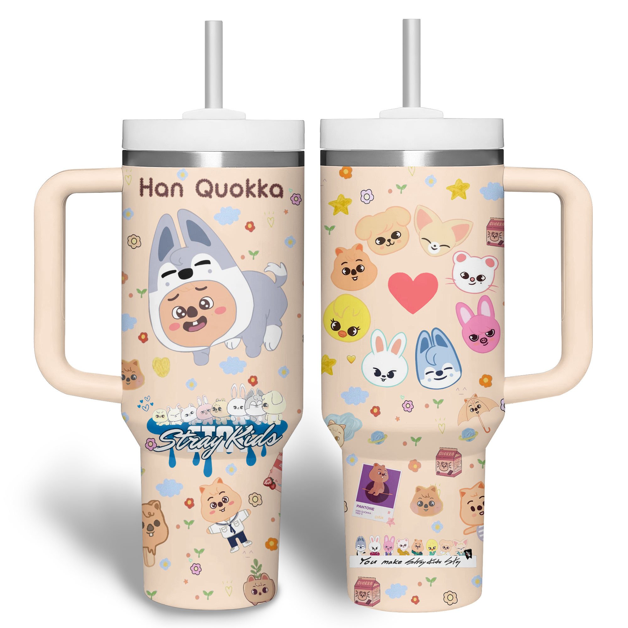 Stray Kids Music Custom Stanley Quencher 40oz Stainless Steel Tumbler With Handle