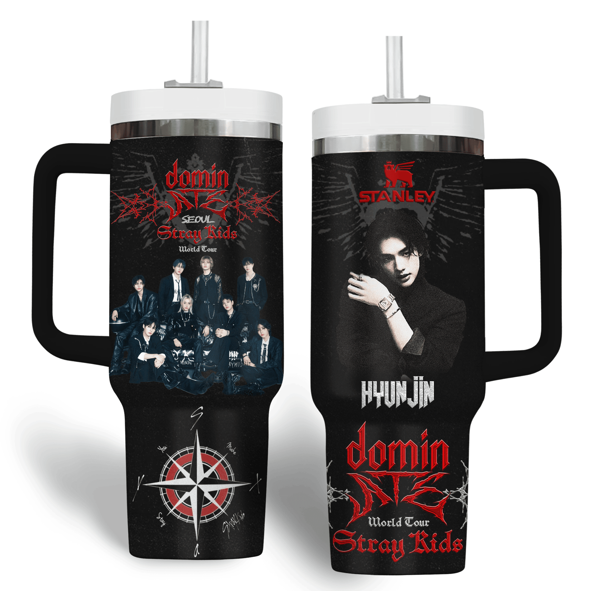 Stray Kids Music Custom Stanley Quencher 40oz Stainless Steel Tumbler With Handle