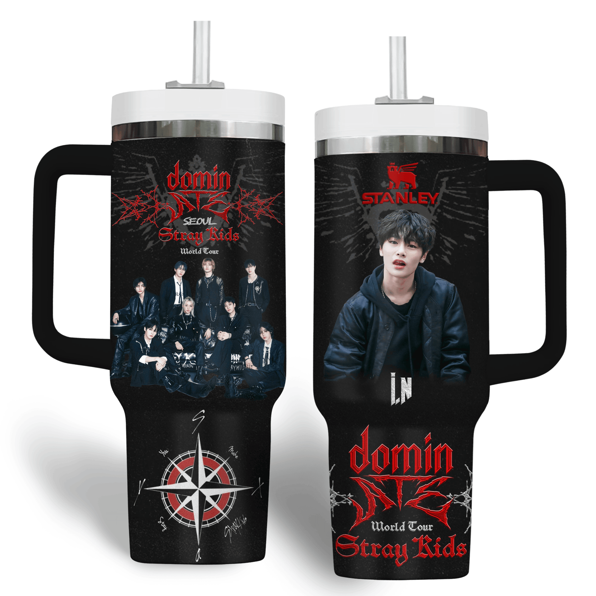 Stray Kids Music Custom Stanley Quencher 40oz Stainless Steel Tumbler With Handle