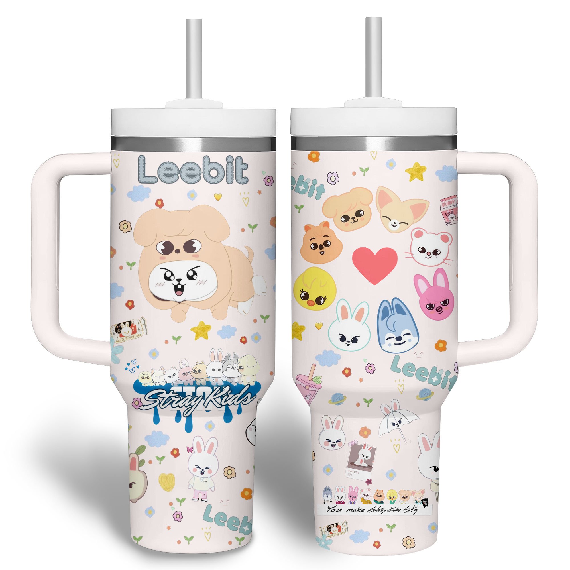 Stray Kids Music Custom Stanley Quencher 40oz Stainless Steel Tumbler With Handle