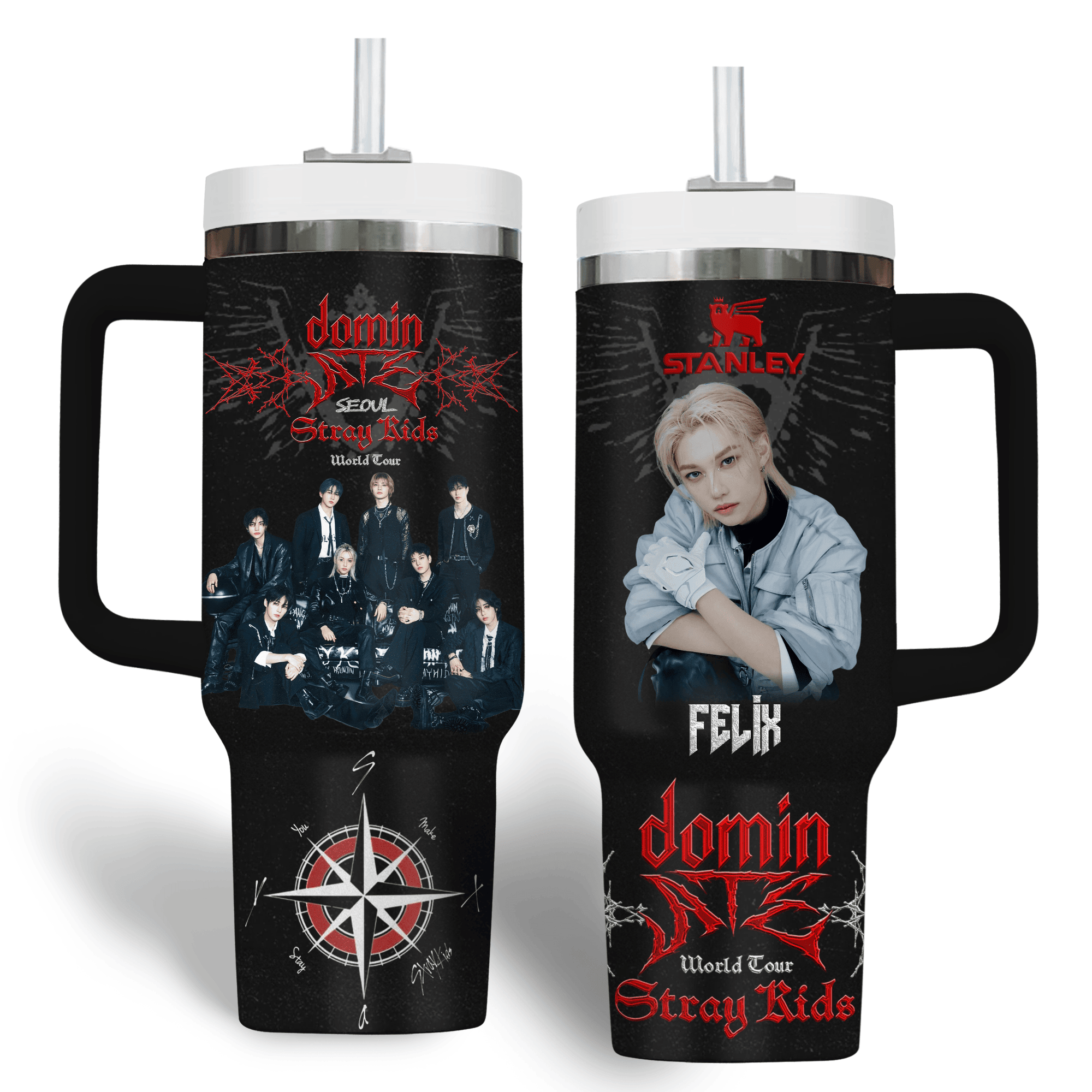 Stray Kids Music Custom Stanley Quencher 40oz Stainless Steel Tumbler With Handle