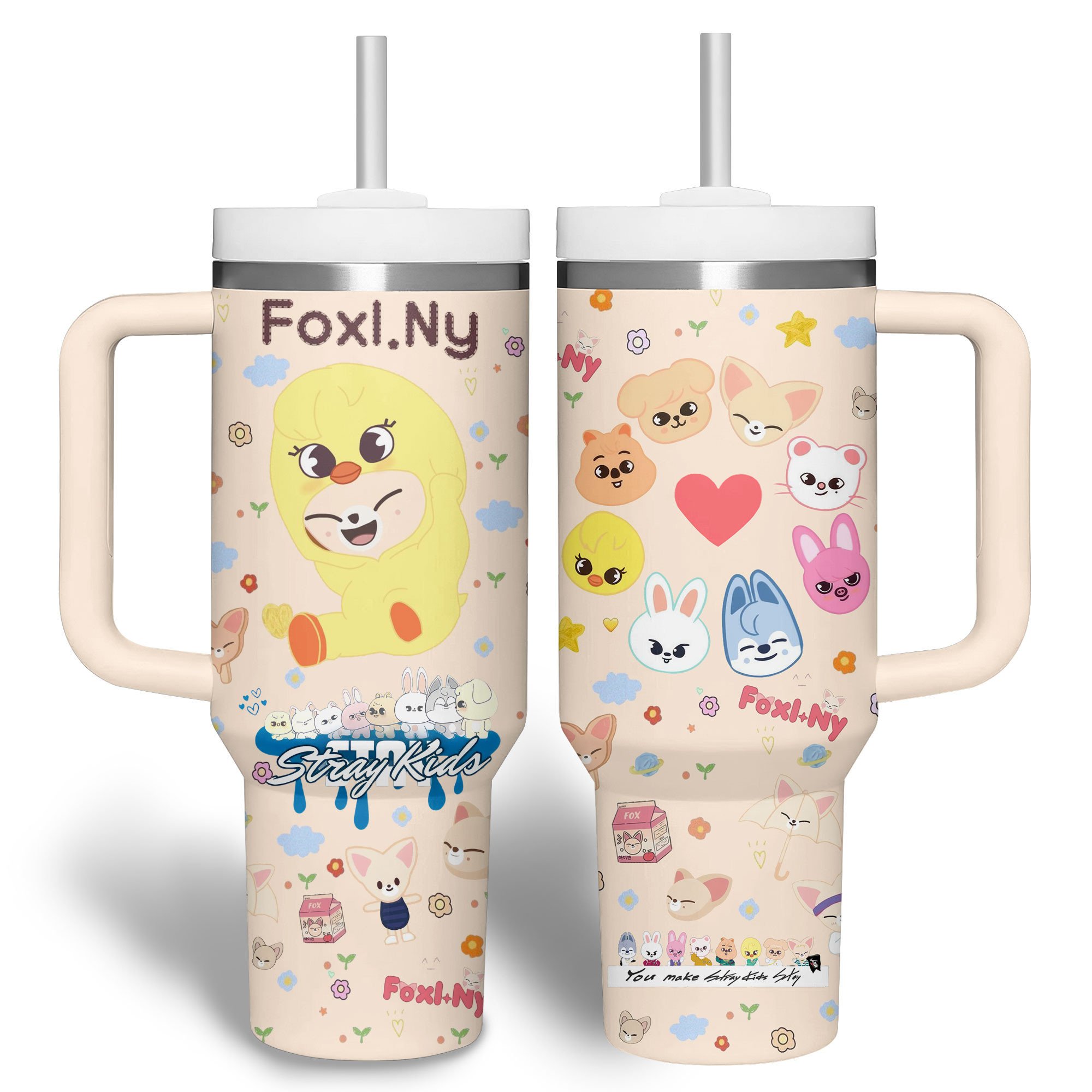 Stray Kids Music Custom Stanley Quencher 40oz Stainless Steel Tumbler With Handle