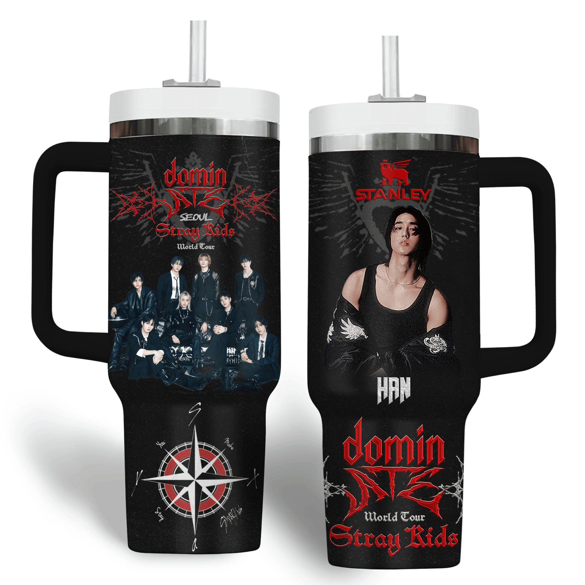 Stray Kids Music Custom Stanley Quencher 40oz Stainless Steel Tumbler With Handle