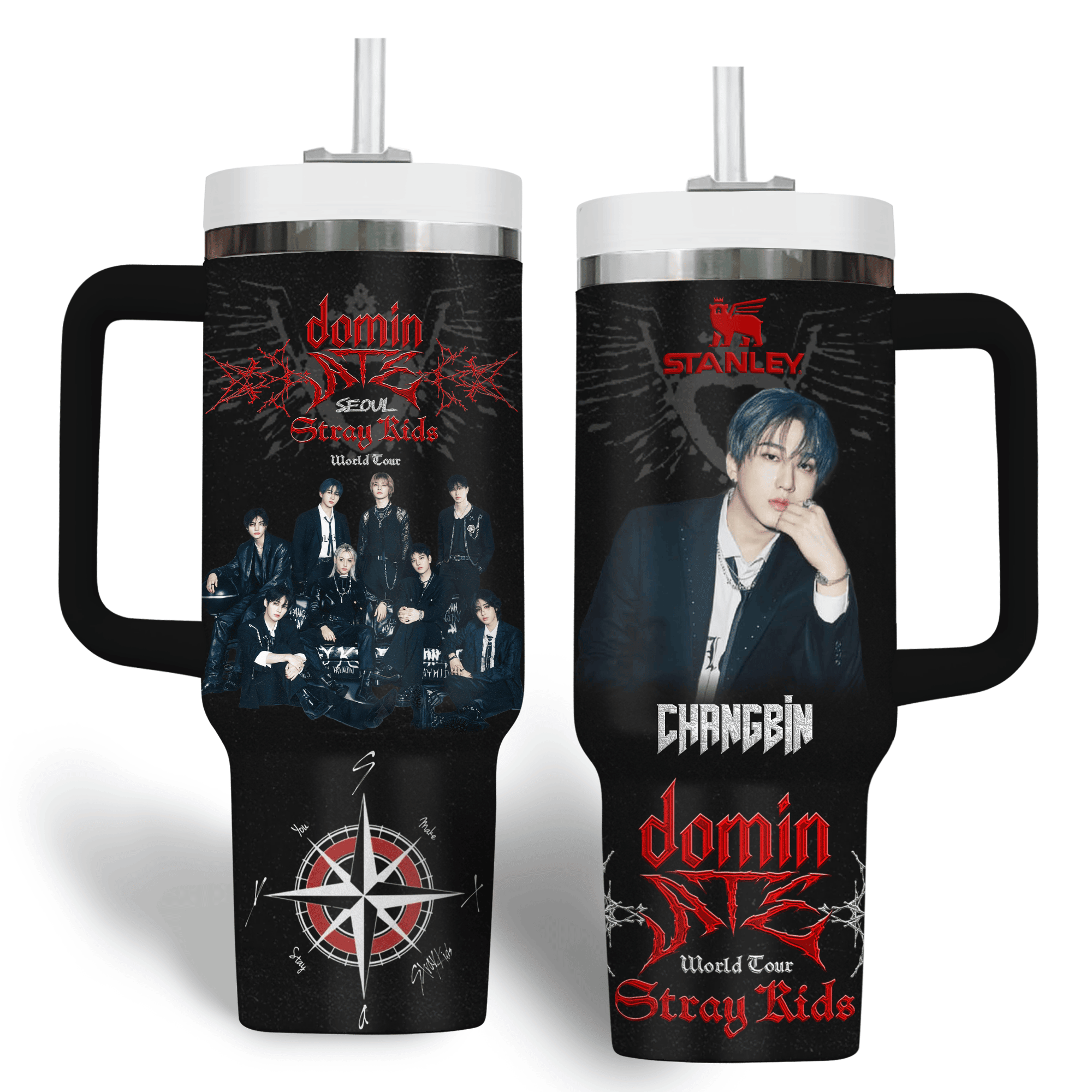 Stray Kids Music Custom Stanley Quencher 40oz Stainless Steel Tumbler With Handle