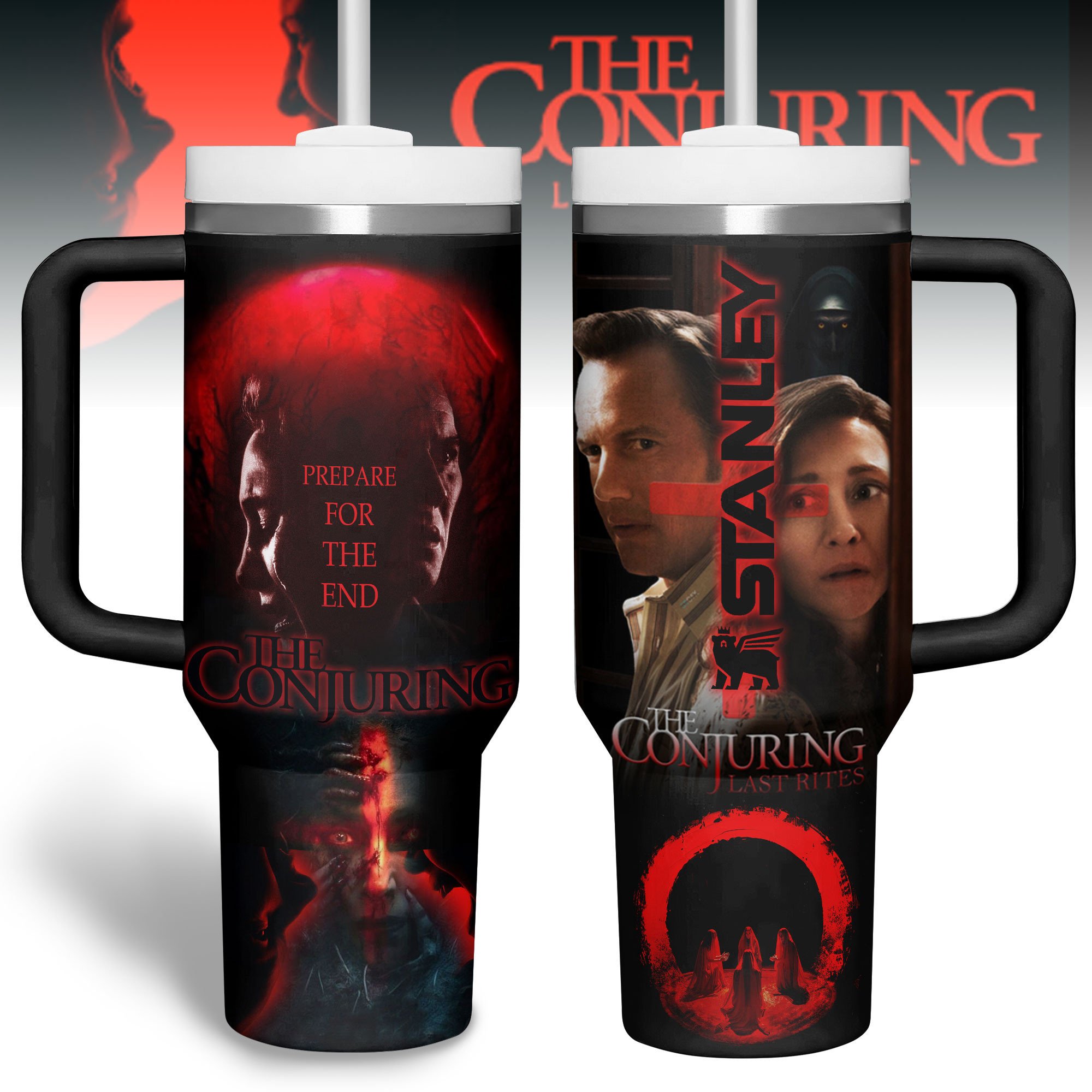 The Conjuring: Last Rites Movies Custom Stanley Quencher 40oz Stainless Steel Tumbler With Handle