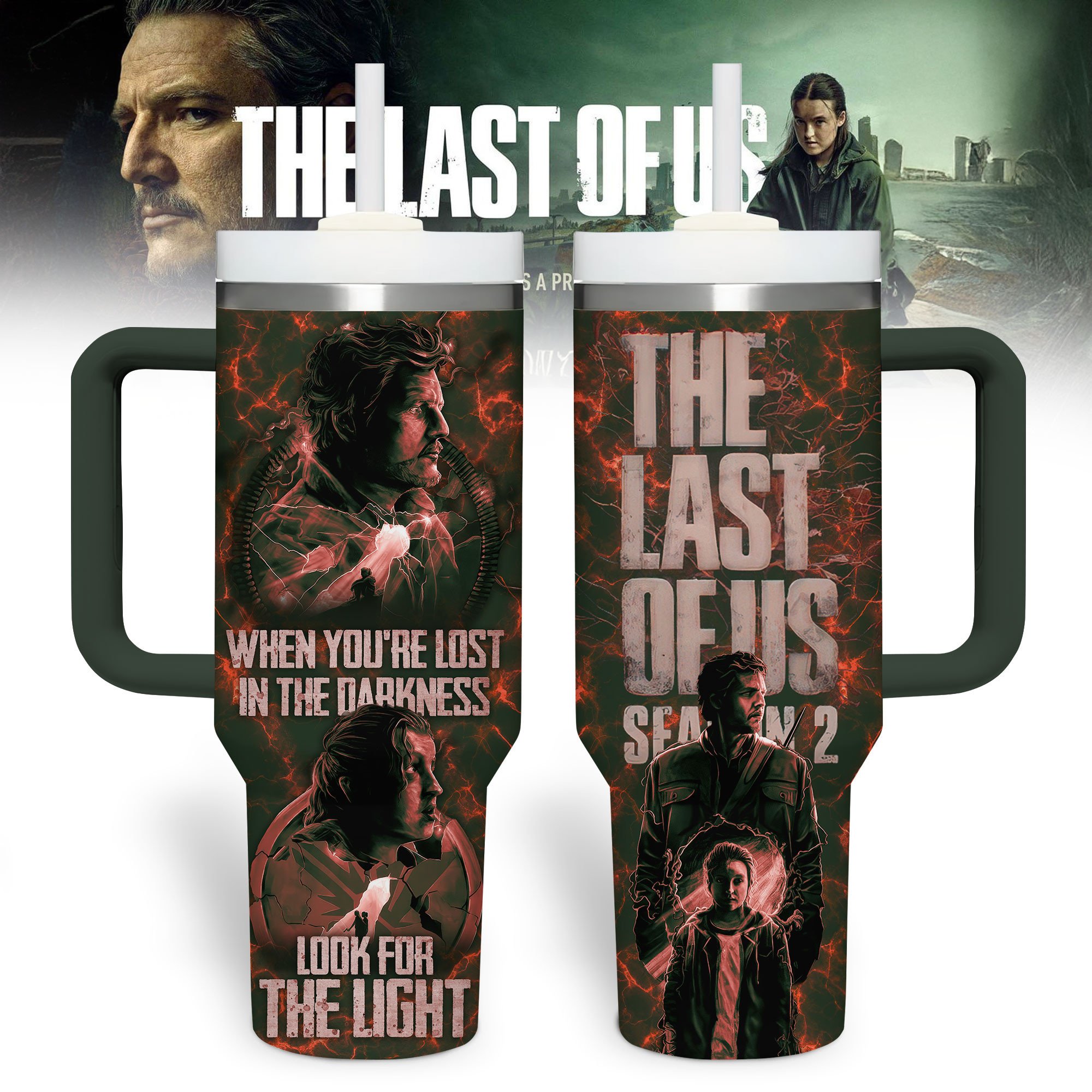 The Last of Us Games Custom Stanley Quencher 40oz Stainless Steel Tumbler With Handle