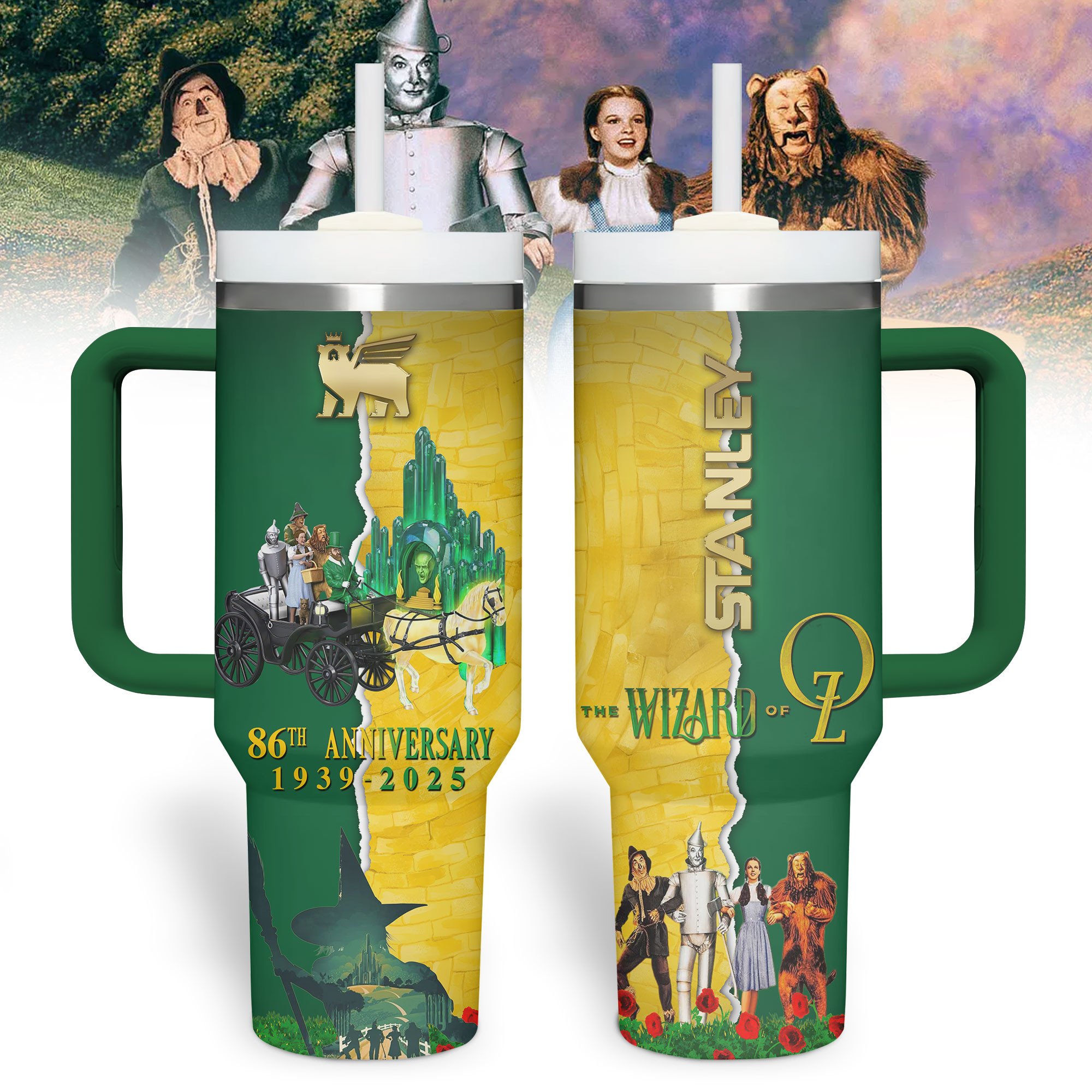 The Wizard of Oz Movies Custom Stanley Quencher 40oz Stainless Steel Tumbler With Handle
